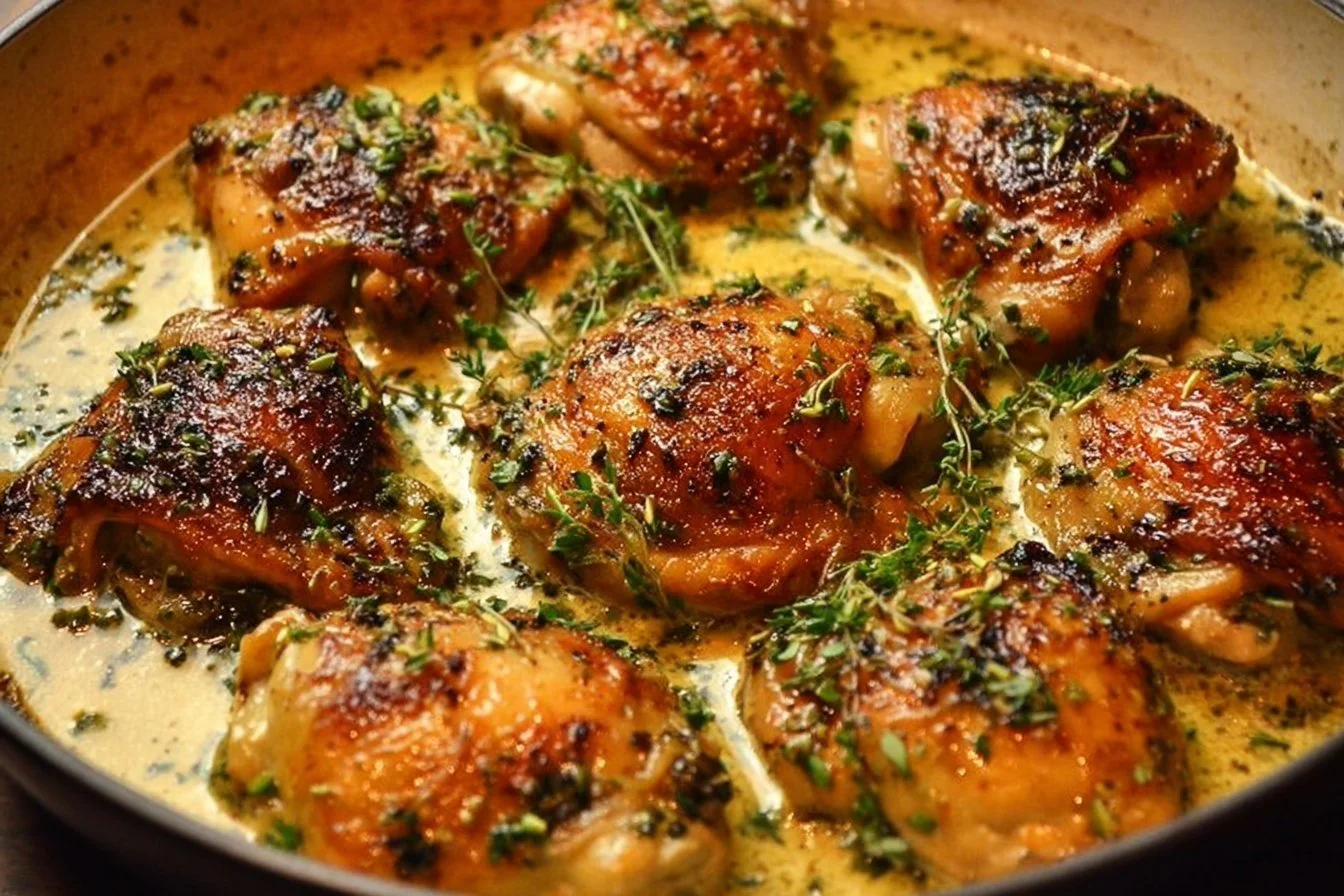 Creamy Garlic Chicken Thighs garlic chicken Creamy Garlic Chicken Thighs