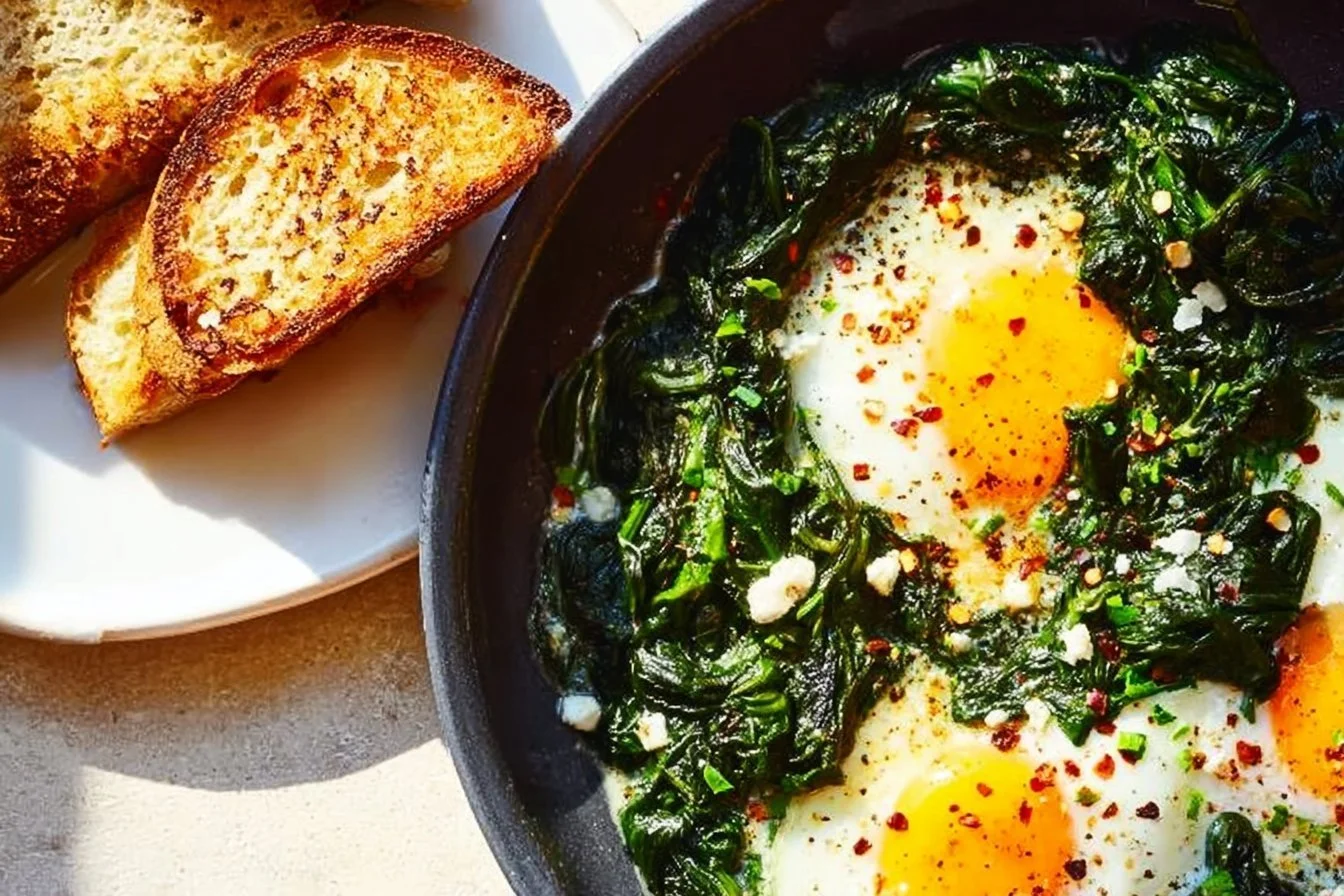 Creamy Spinach and Eggs spinach and eggs Creamy Spinach and Eggs