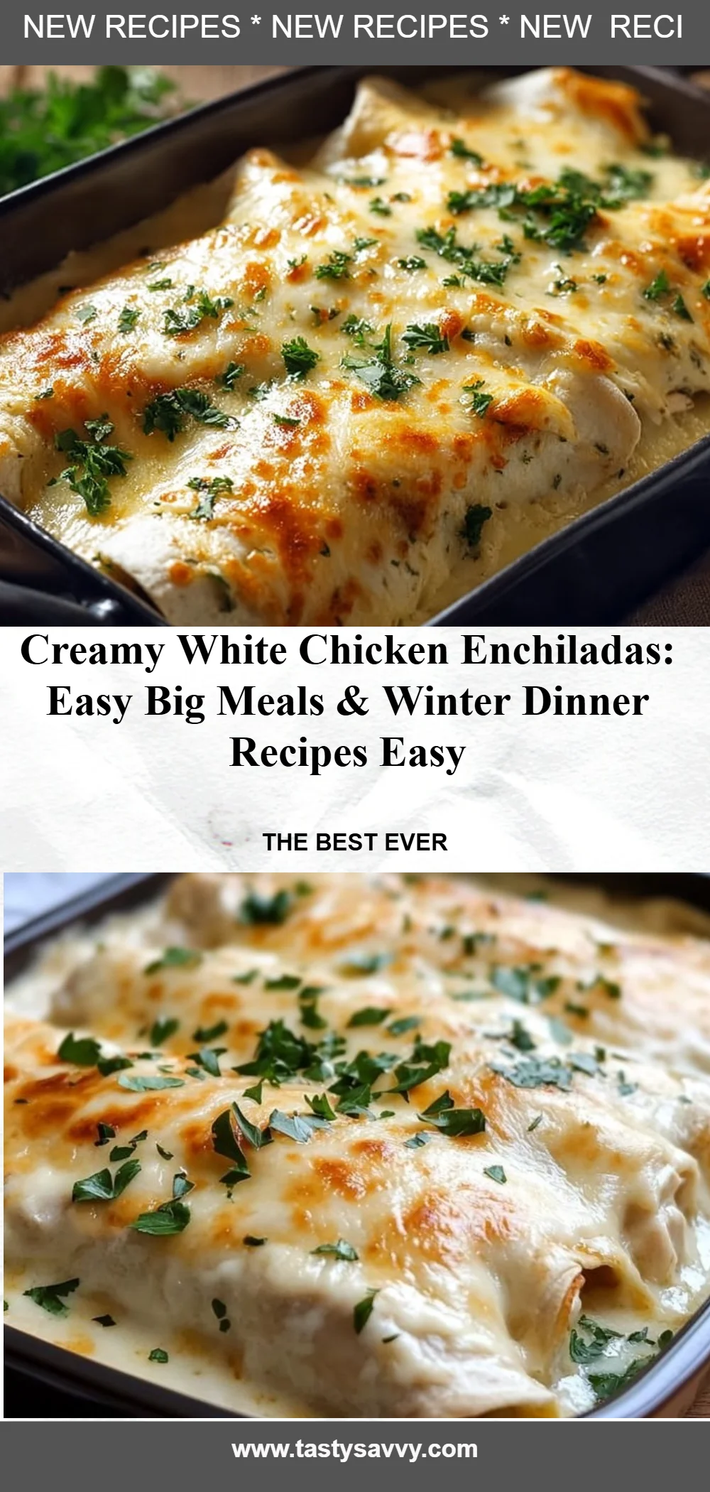 Creamy White Chicken Enchiladas