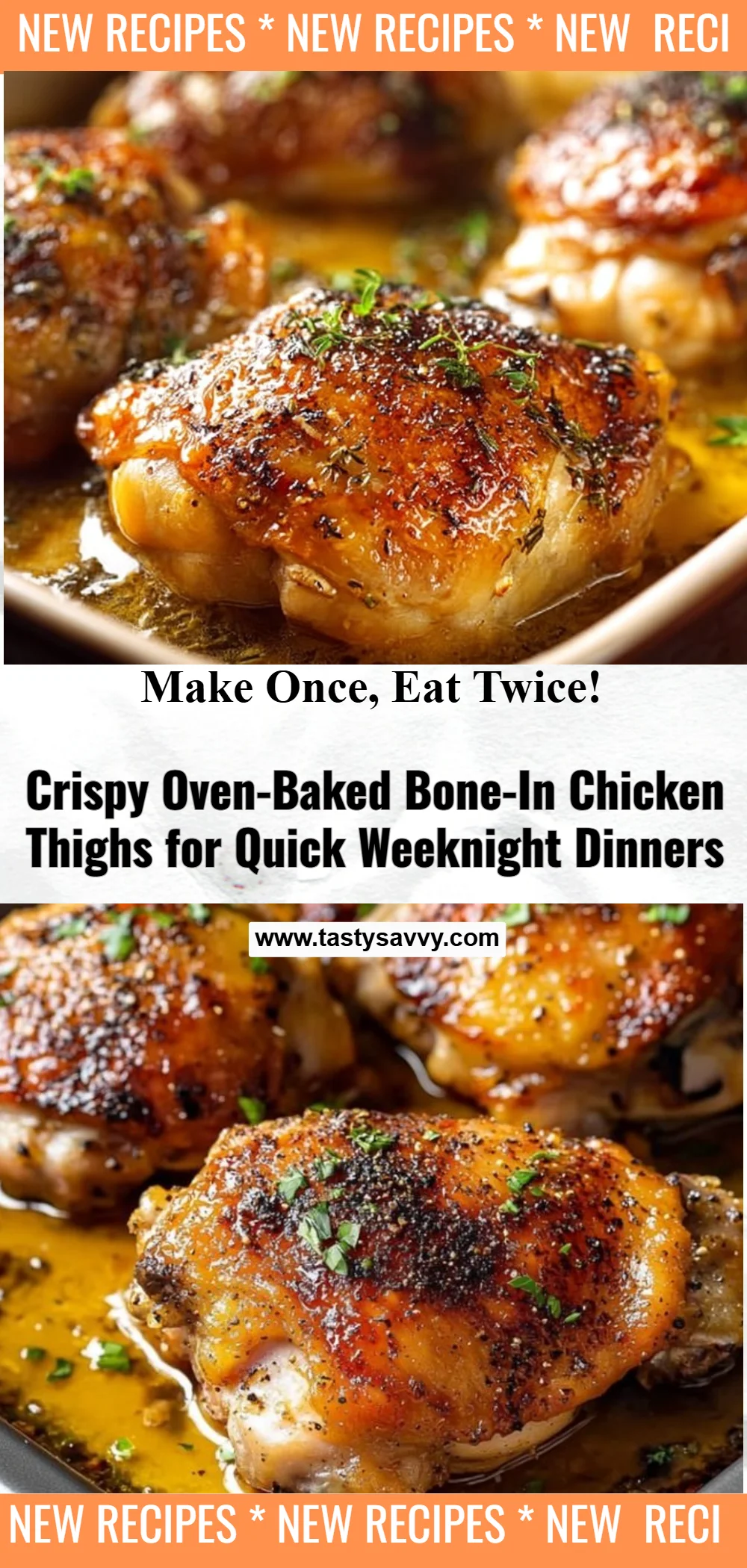 Crispy Oven-Baked Bone-In Chicken Thighs oven-baked chicken thighs Crispy Oven-Baked Bone-In Chicken Thighs