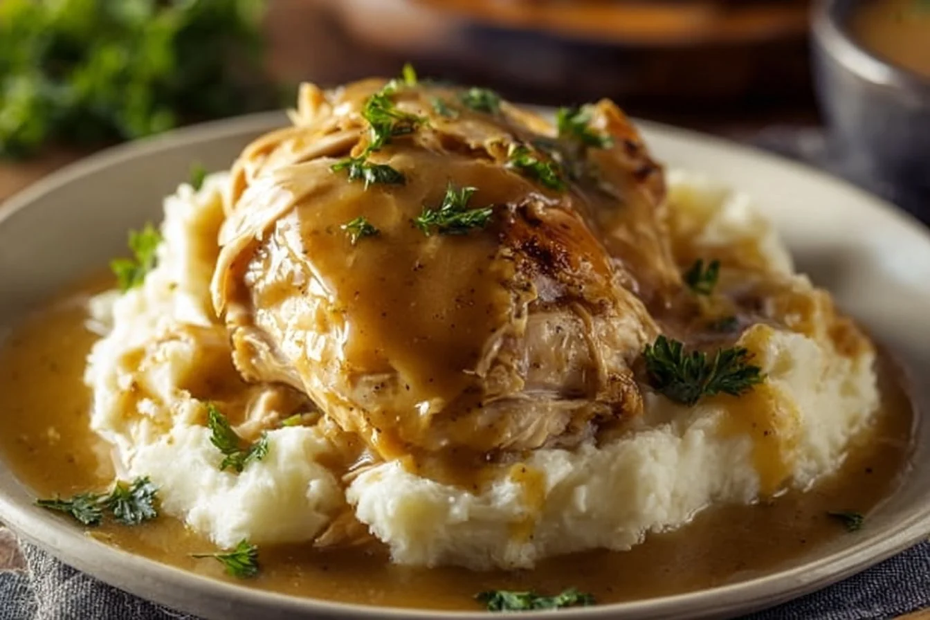 Crockpot Chicken and Gravy chicken and gravy Crockpot Chicken and Gravy