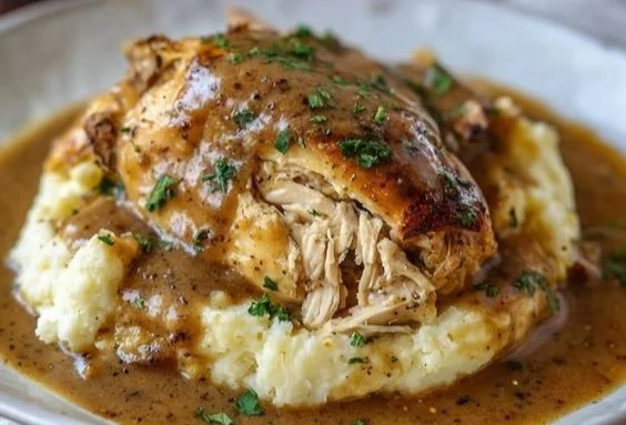 Crockpot Chicken and Gravy chicken and gravy Crockpot Chicken and Gravy