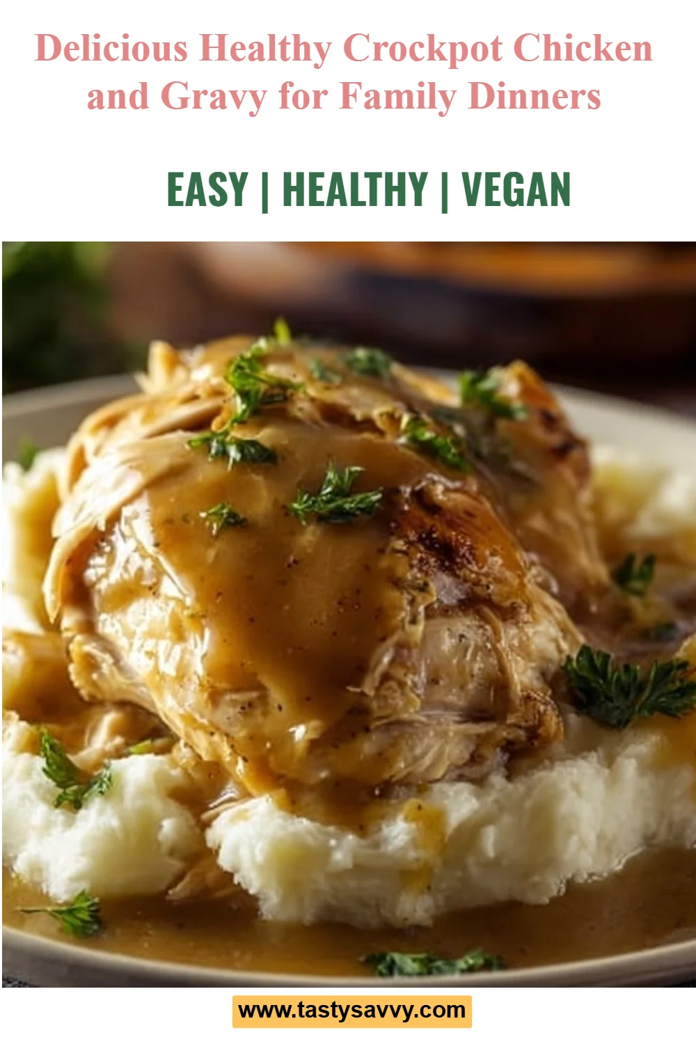 Crockpot Chicken and Gravy chicken and gravy Crockpot Chicken and Gravy