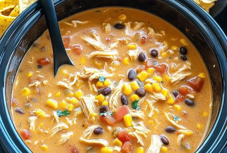Crockpot Chicken Tortilla Soup chicken tortilla soup Crockpot Chicken Tortilla Soup