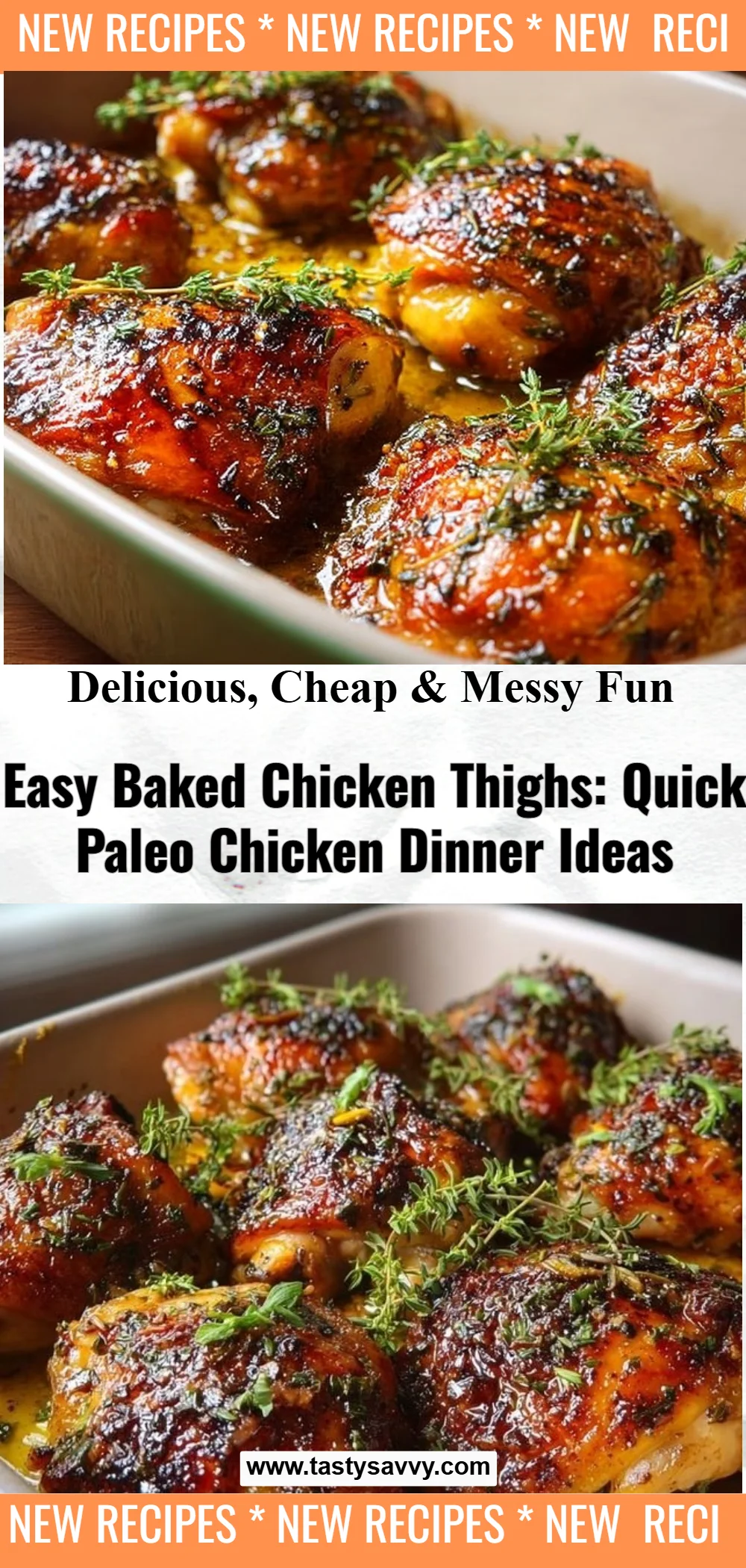 Easy Baked Chicken Thighs