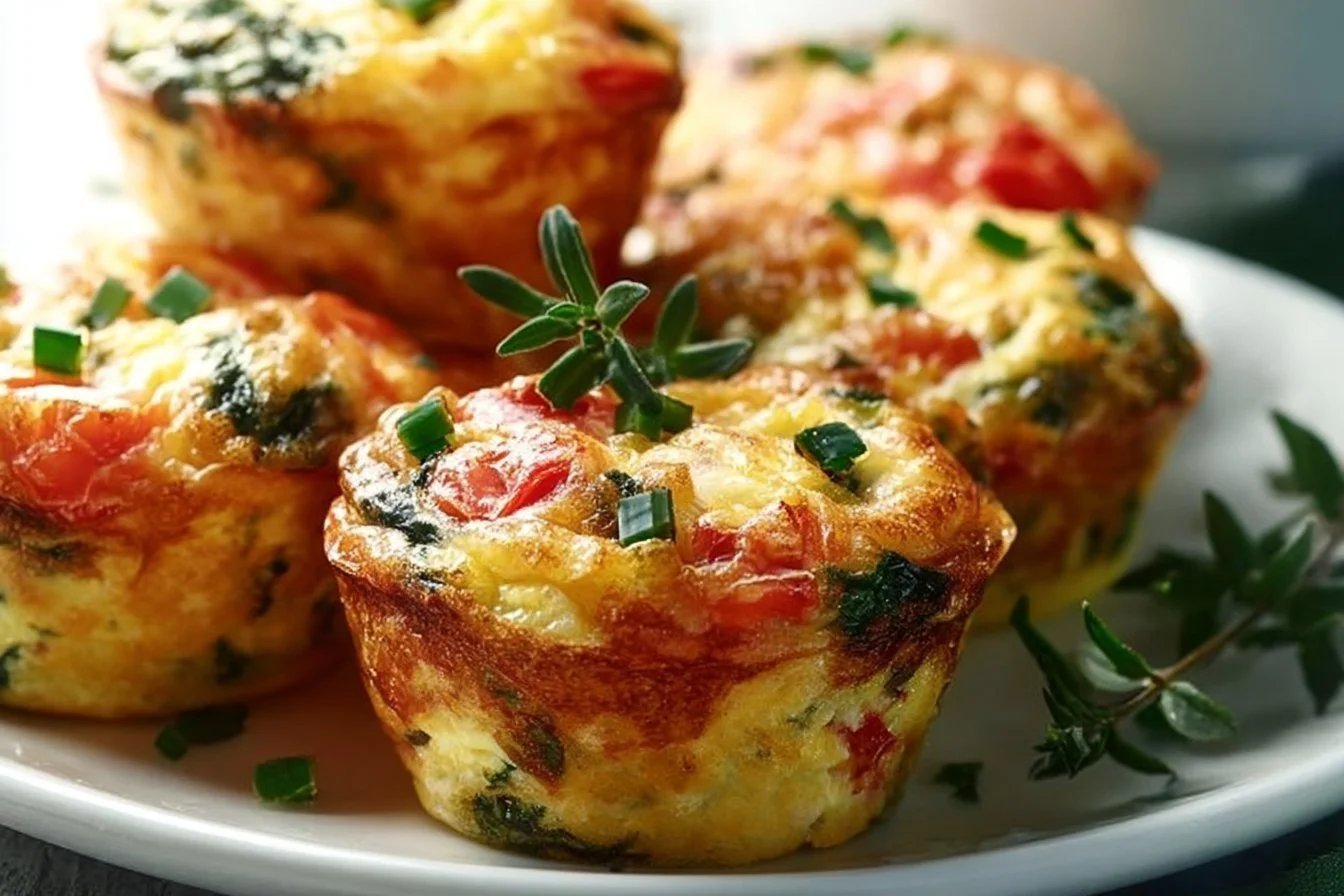 Delicious high protein egg muffins ready for a nutritious meal.