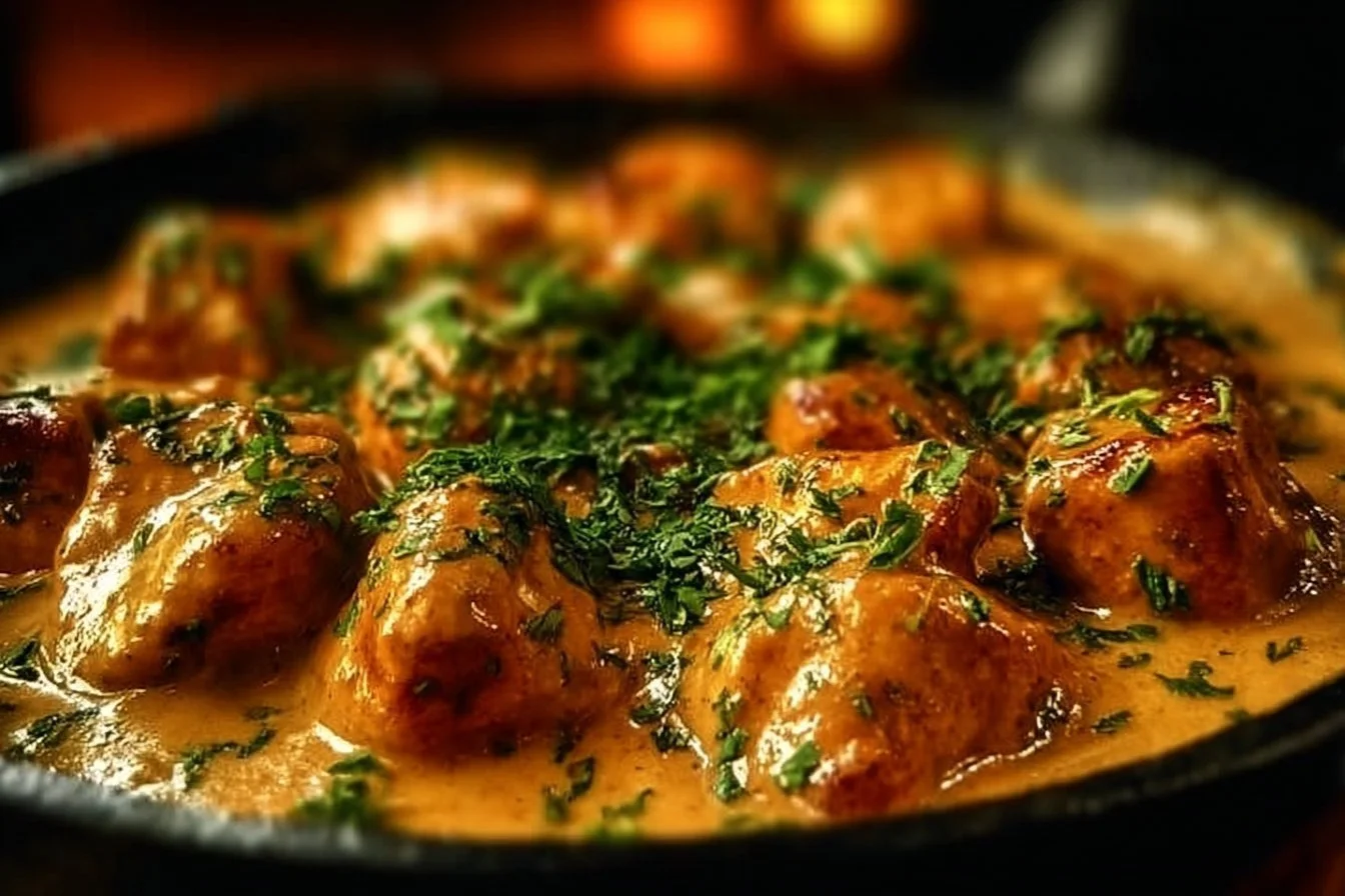 A delicious plate of Texas Roadhouse Butter Chicken, garnished and ready to serve.