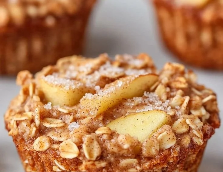 Fluffy Baked Apple Cinnamon Oatmeal Cups