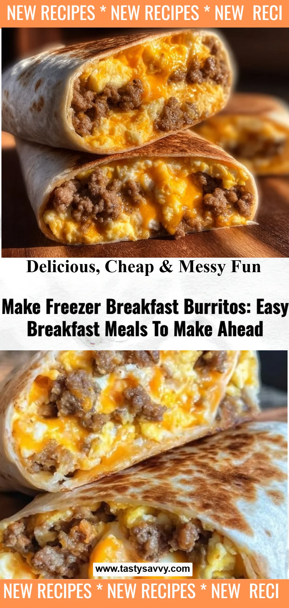 Freezer Breakfast Burritos