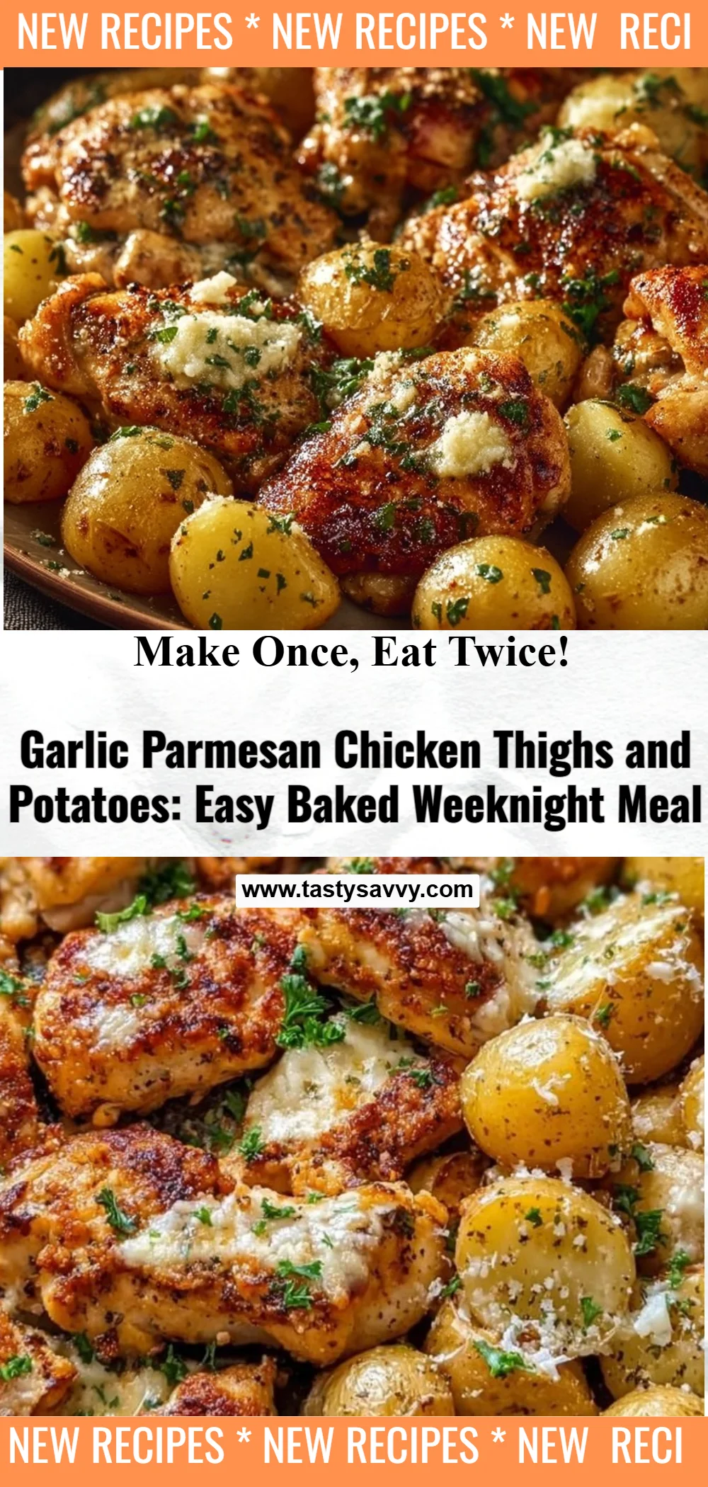 Garlic Parmesan Chicken Thighs and Potatoes Garlic Parmesan Chicken Garlic Parmesan Chicken Thighs and Potatoes