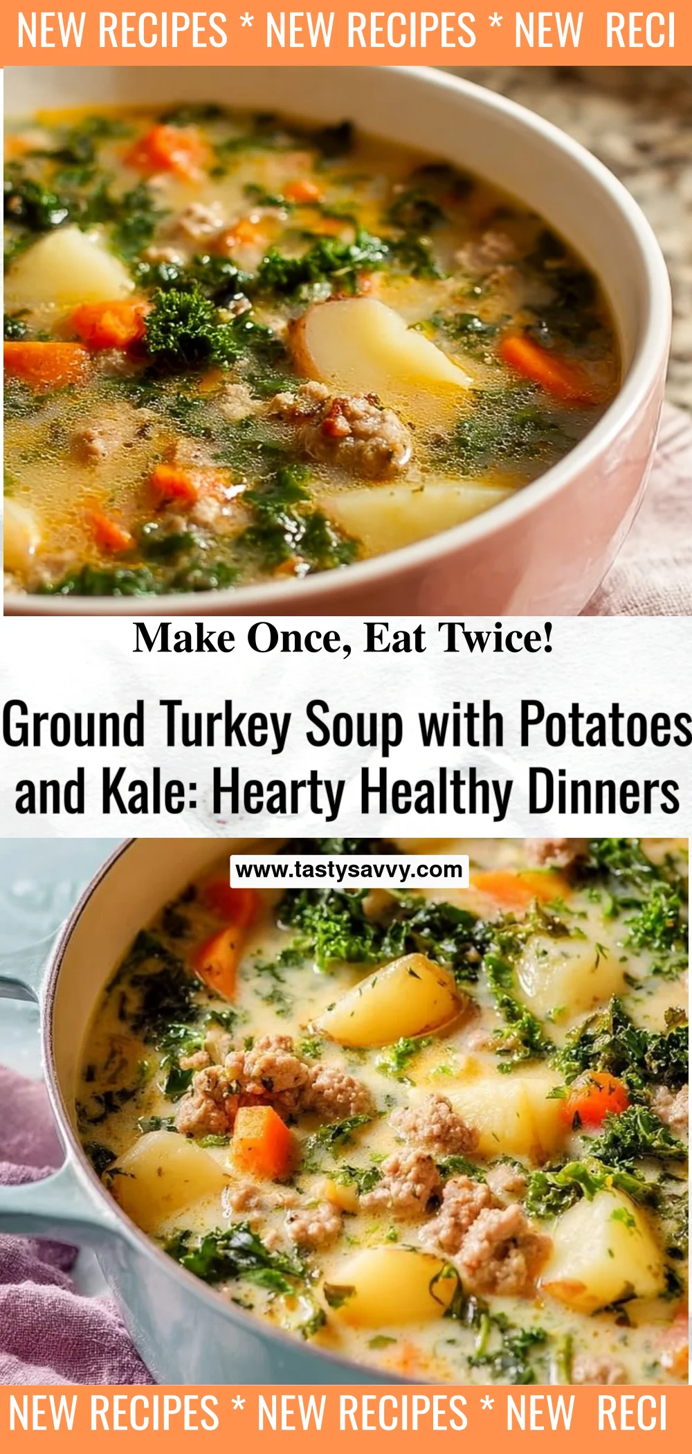 Ground Turkey Soup with Potatoes and Kale ground turkey soup Ground Turkey Soup with Potatoes and Kale