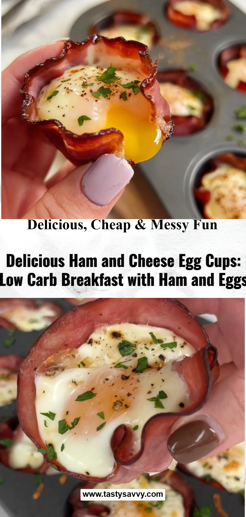Ham and Cheese Egg Cups