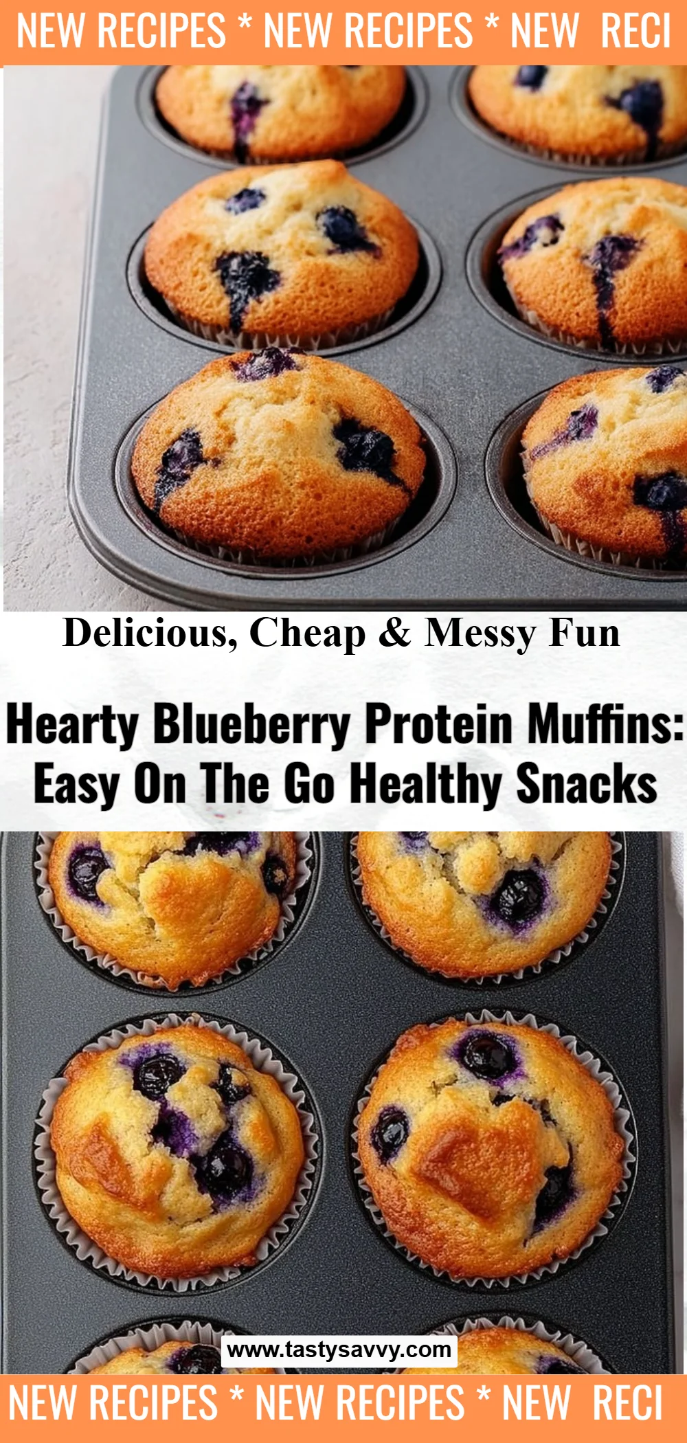 Hearty Blueberry Protein Muffins