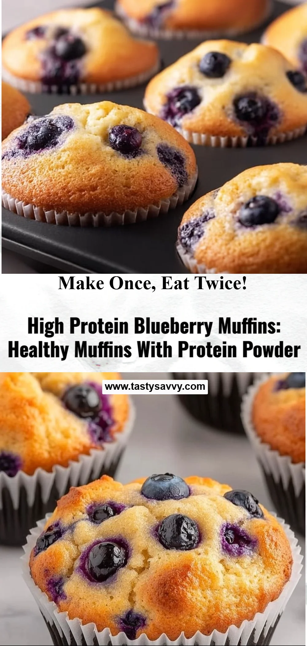 High Protein Blueberry Muffins