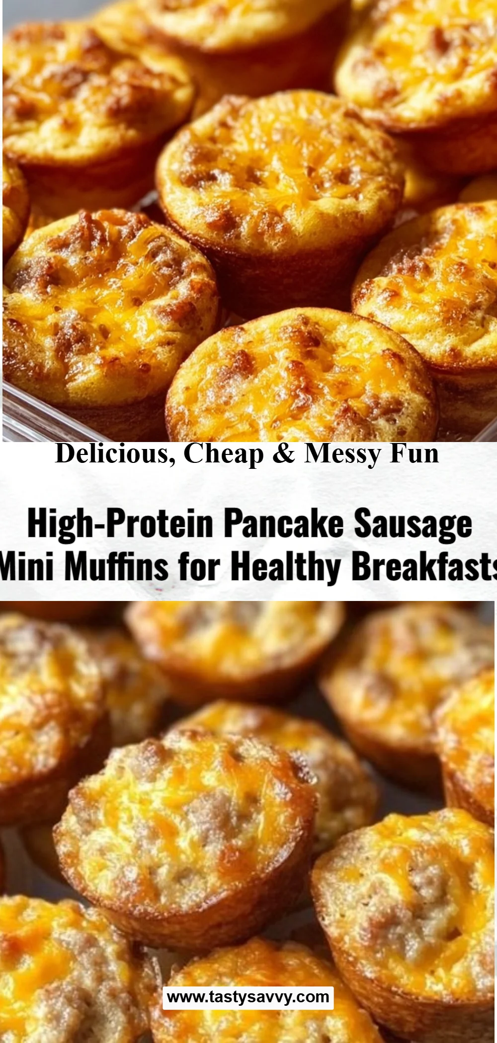High-Protein Pancake Sausage Mini Muffins