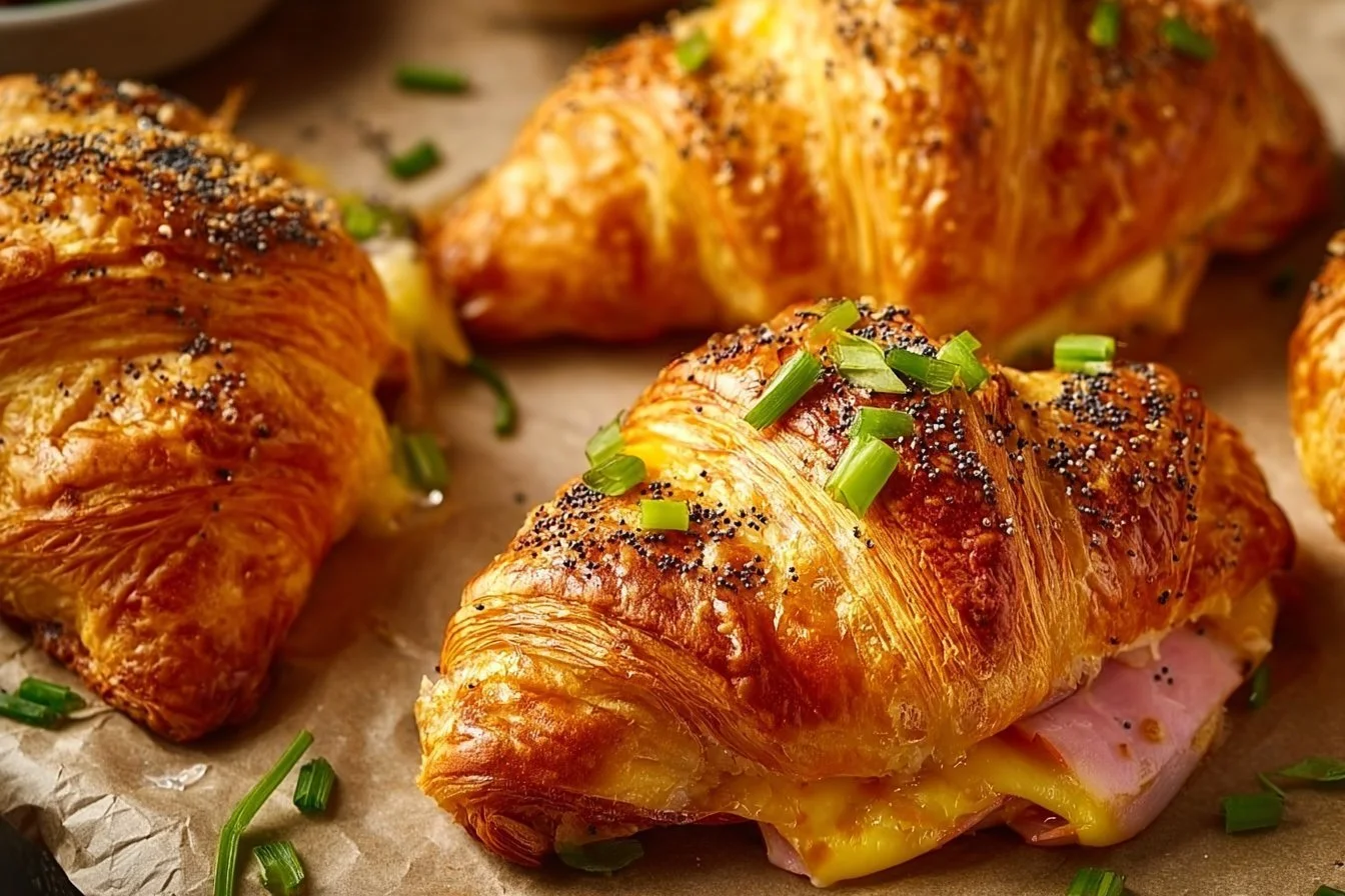 Homemade Ham and Cheese Croissants