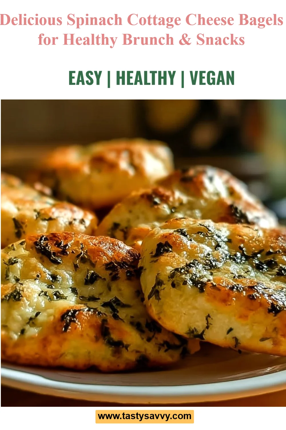 Irresistibly Easy Spinach Cottage Cheese Bagels