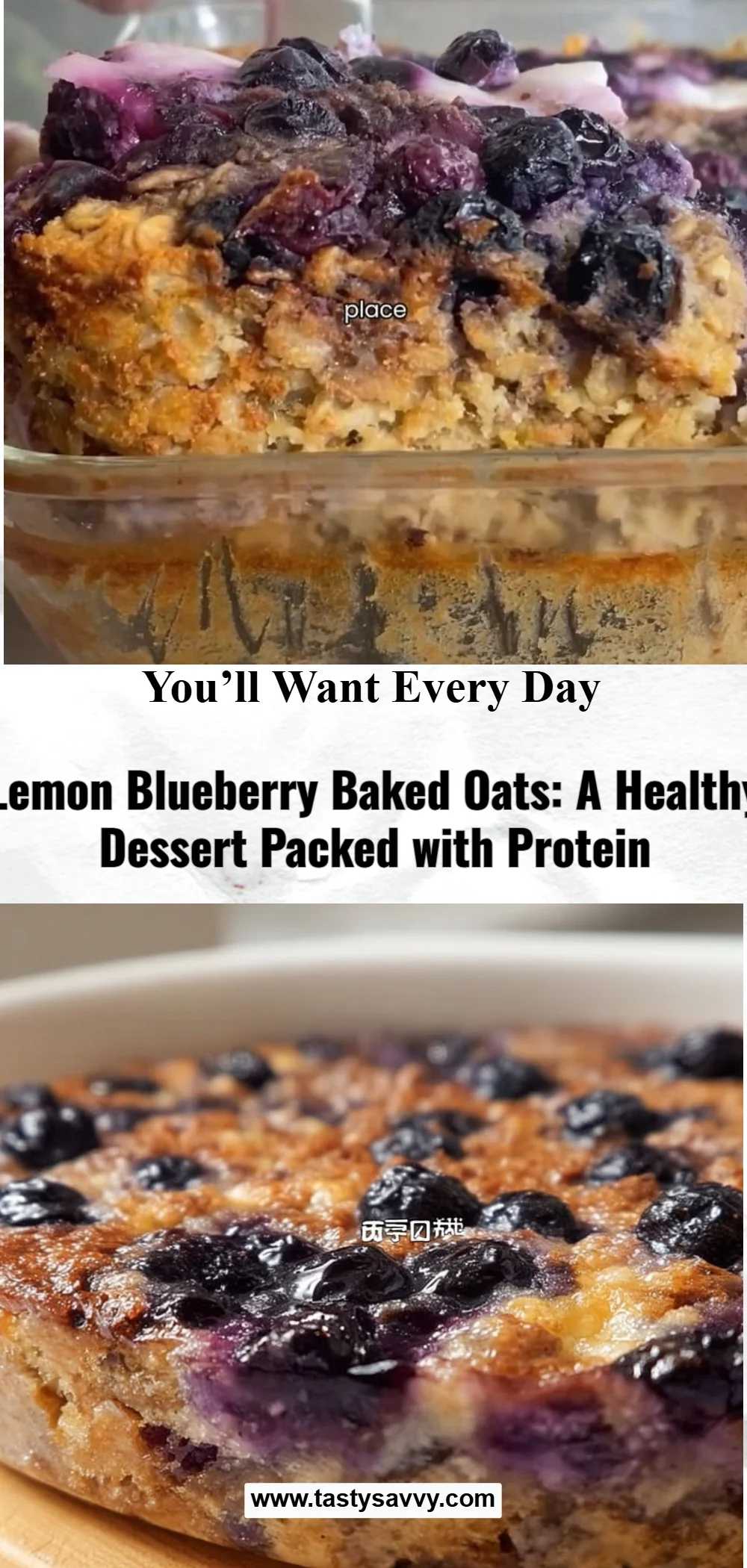 Lemon Blueberry Baked Oats baked oats Lemon Blueberry Baked Oats