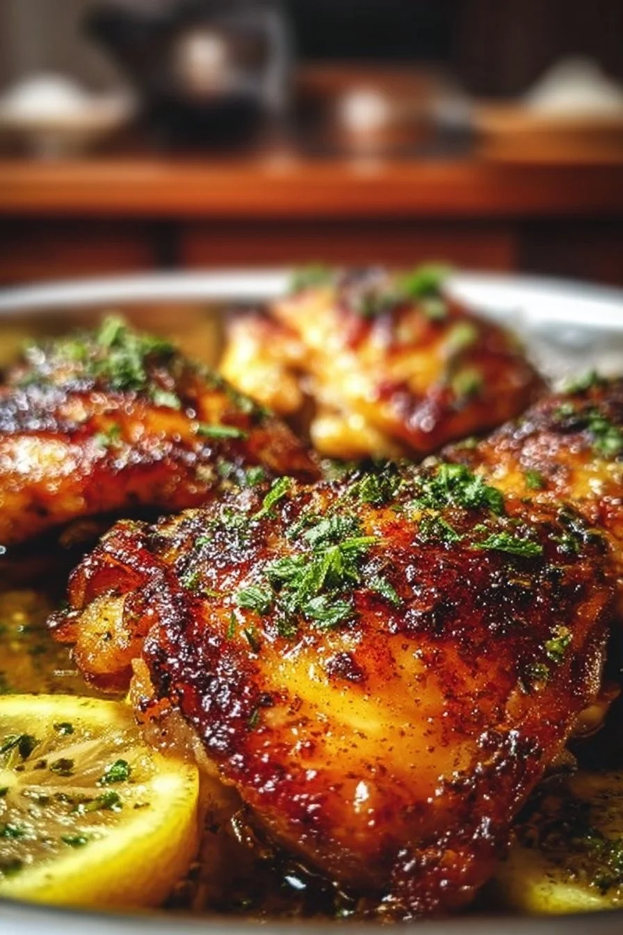 Lemon Paprika Roast Chicken Thighs