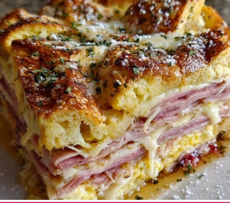 Monte Cristo Breakfast Casserole breakfast casserole Monte Cristo Breakfast Casserole