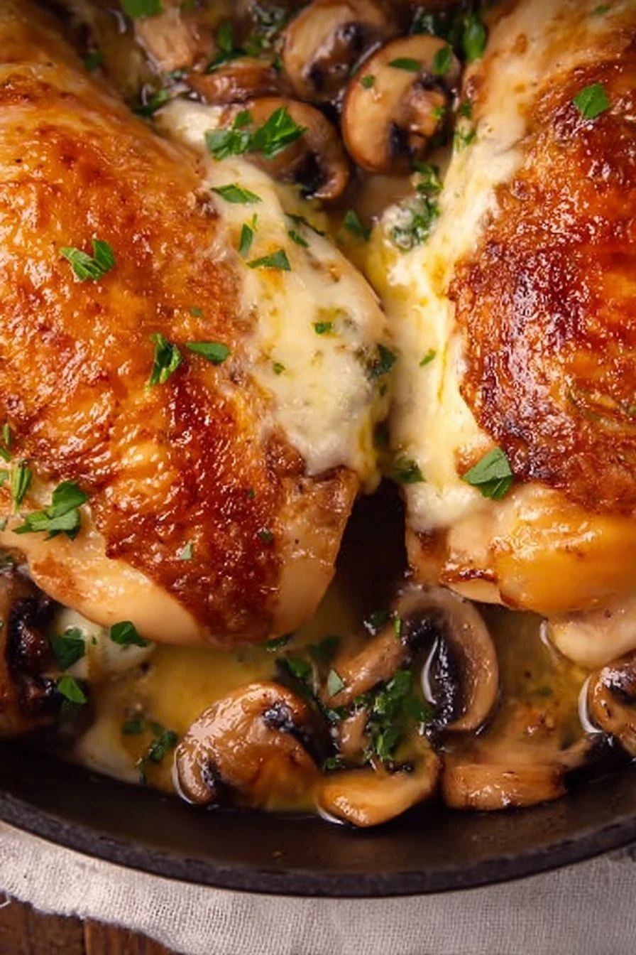 Mushroom Stuffed Chicken Breast