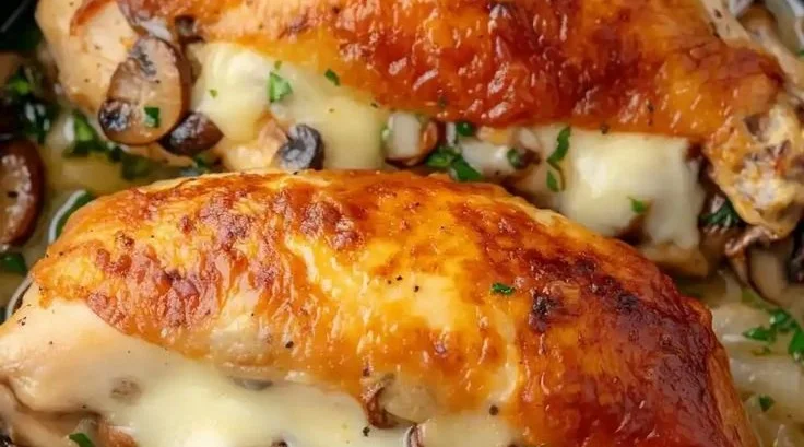 Mushroom Stuffed Chicken Breast