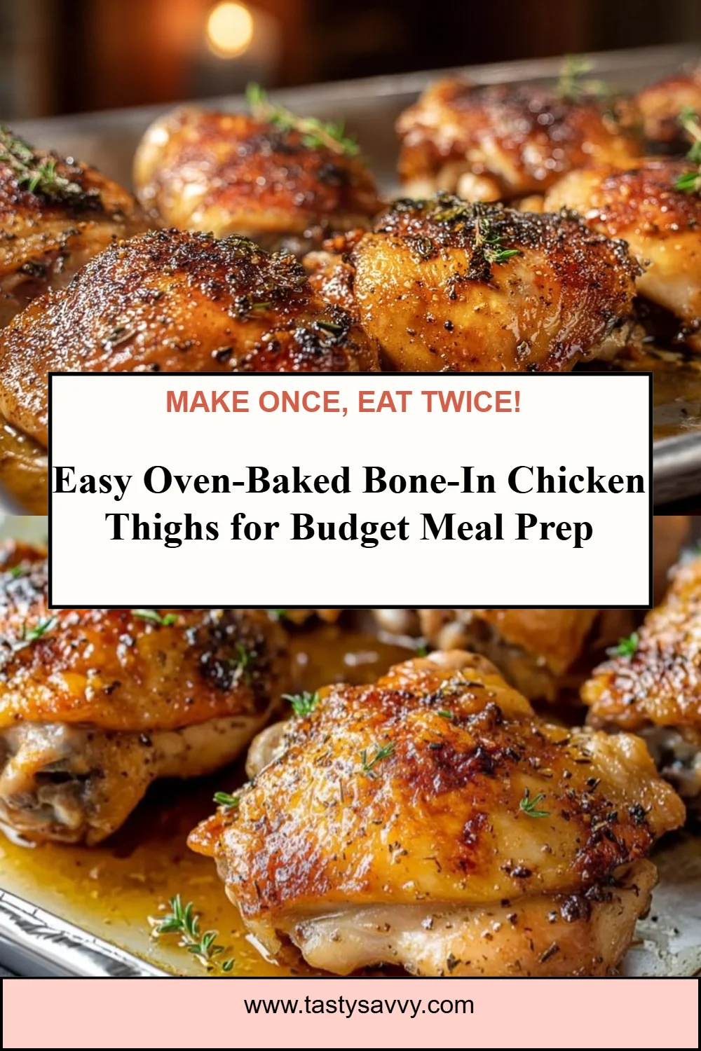 Oven-Baked Bone-In Chicken Thighs