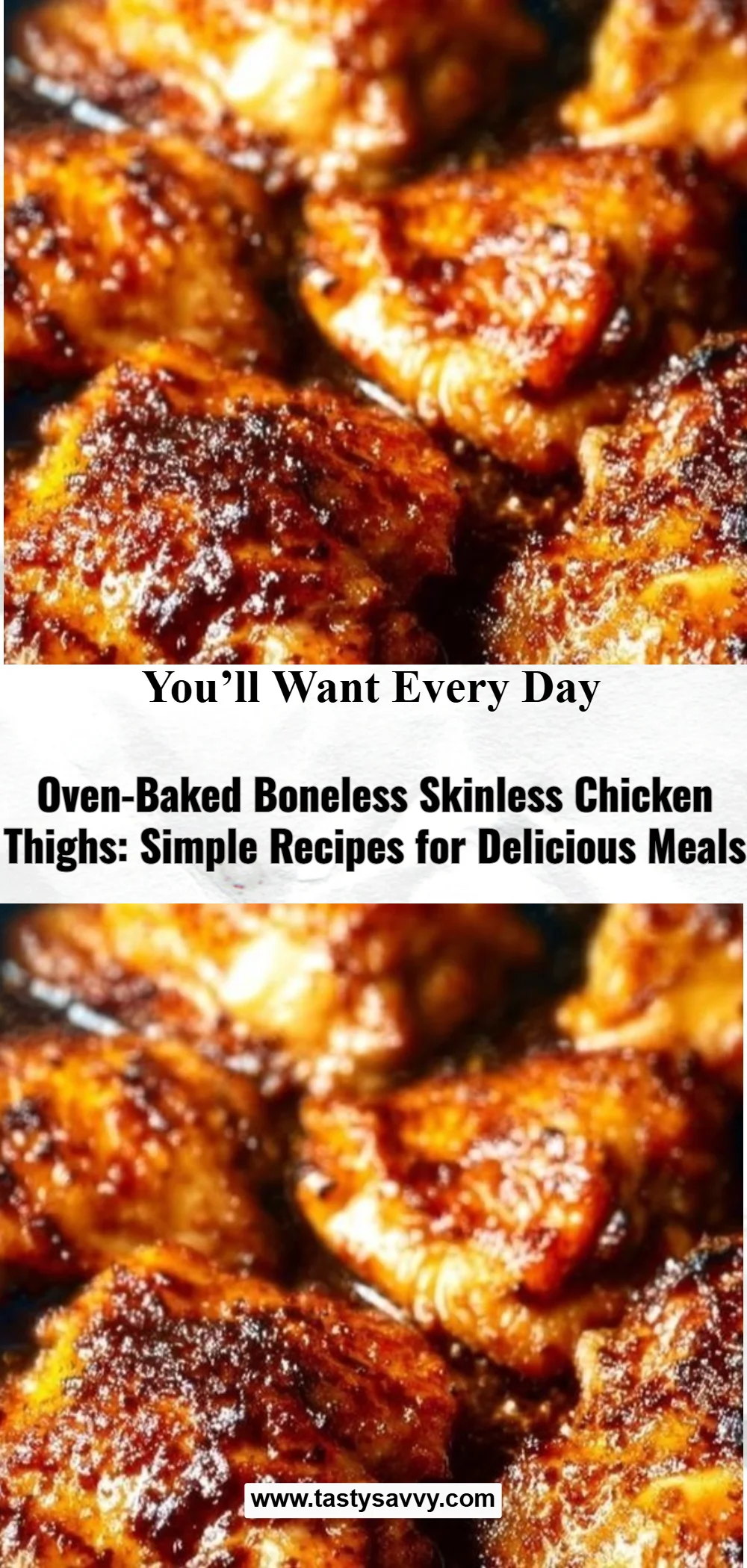 Oven-Baked Boneless Skinless Chicken Thighs