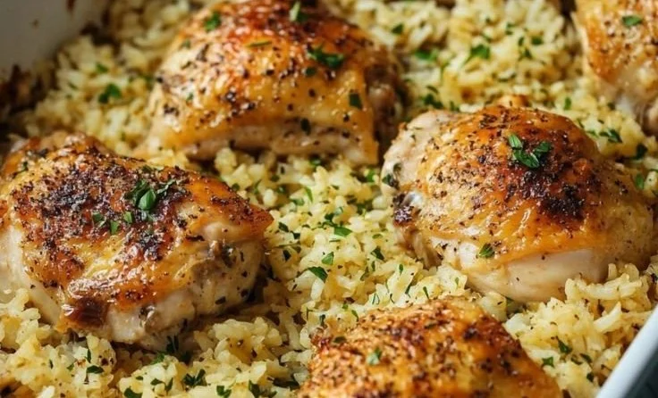 Oven-Baked Chicken and Rice oven-baked chicken Oven-Baked Chicken and Rice