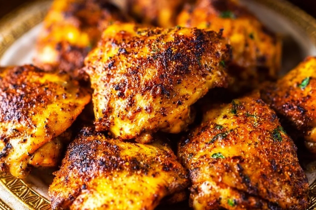 Oven Baked Chicken Thighs baked chicken thighs Delicious oven baked chicken thighs with crispy skin and juicy meat