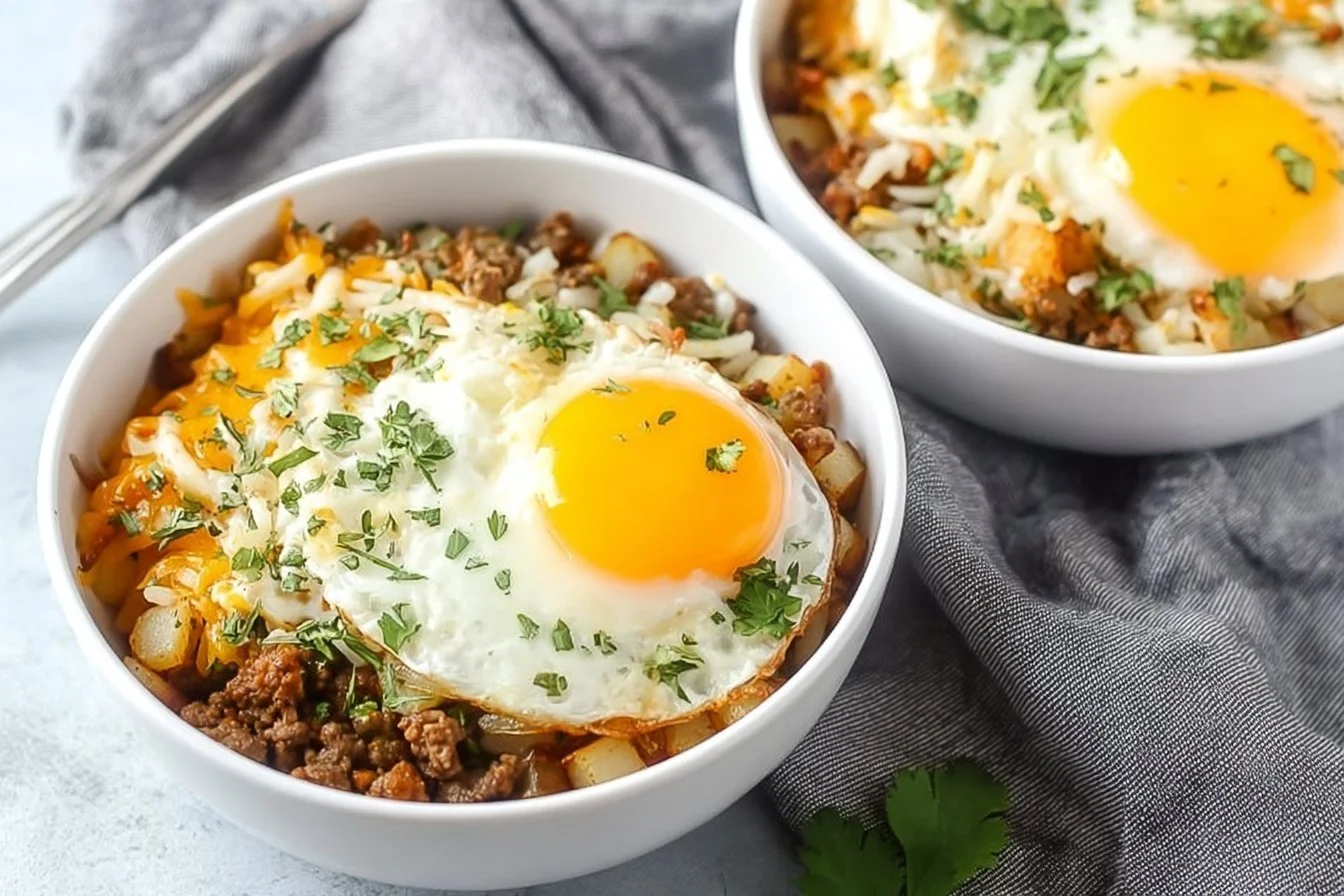 Colorful and nutritious protein breakfast bowls filled with fresh ingredients