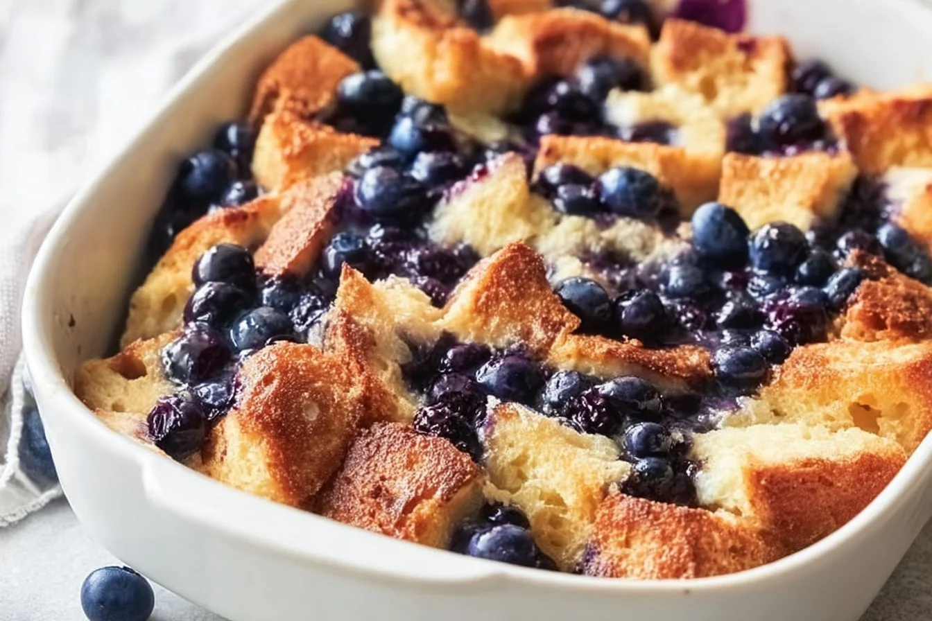 Quick Blueberry French Toast Casserole