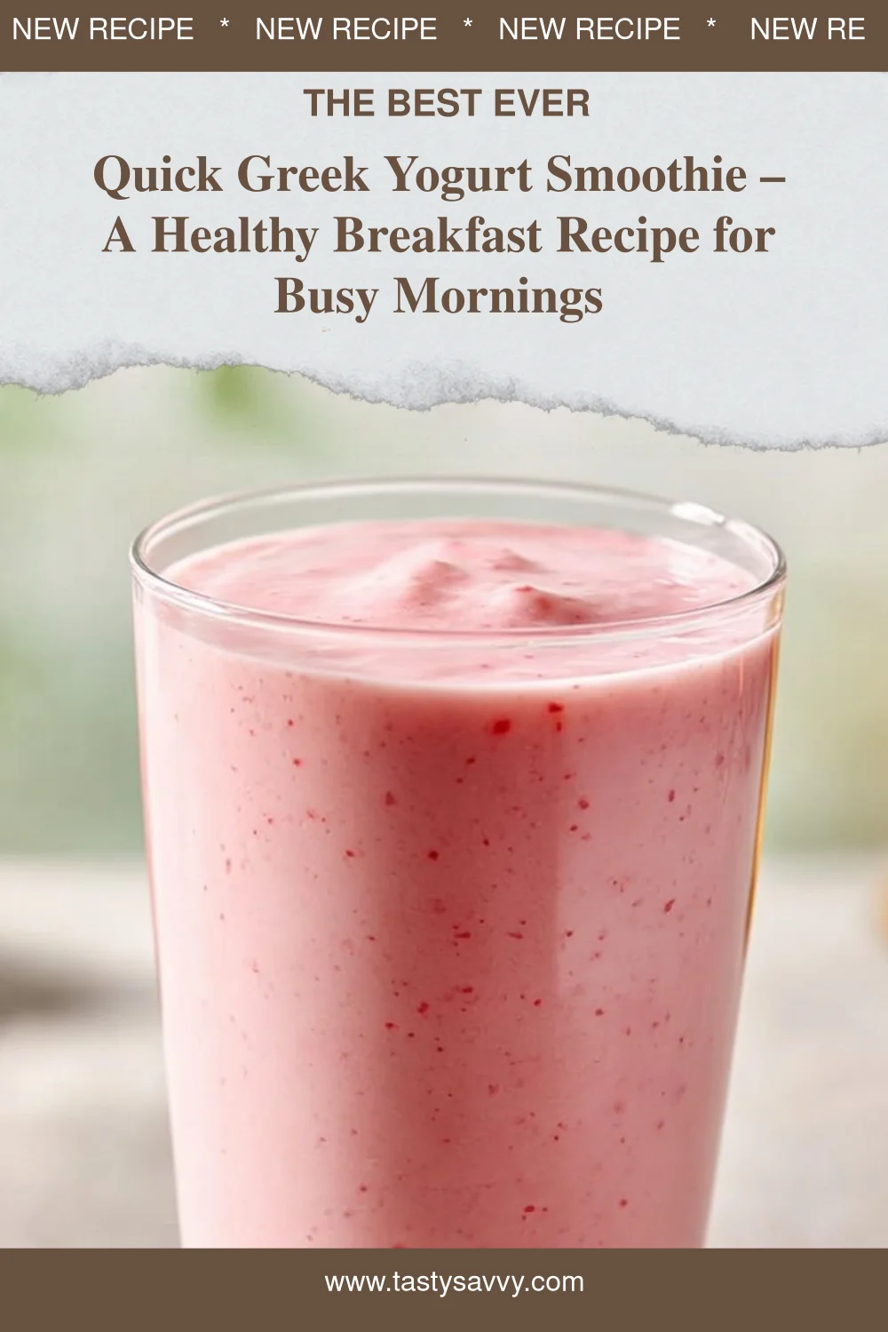 Quick Greek Yogurt Breakfast Smoothie Greek yogurt smoothie Quick Greek Yogurt Breakfast Smoothie