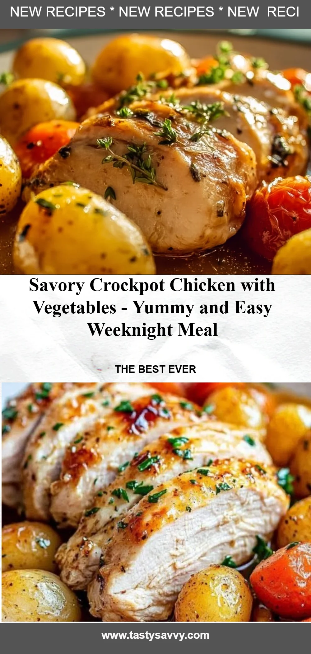 Savory Crockpot Chicken and Vegetables