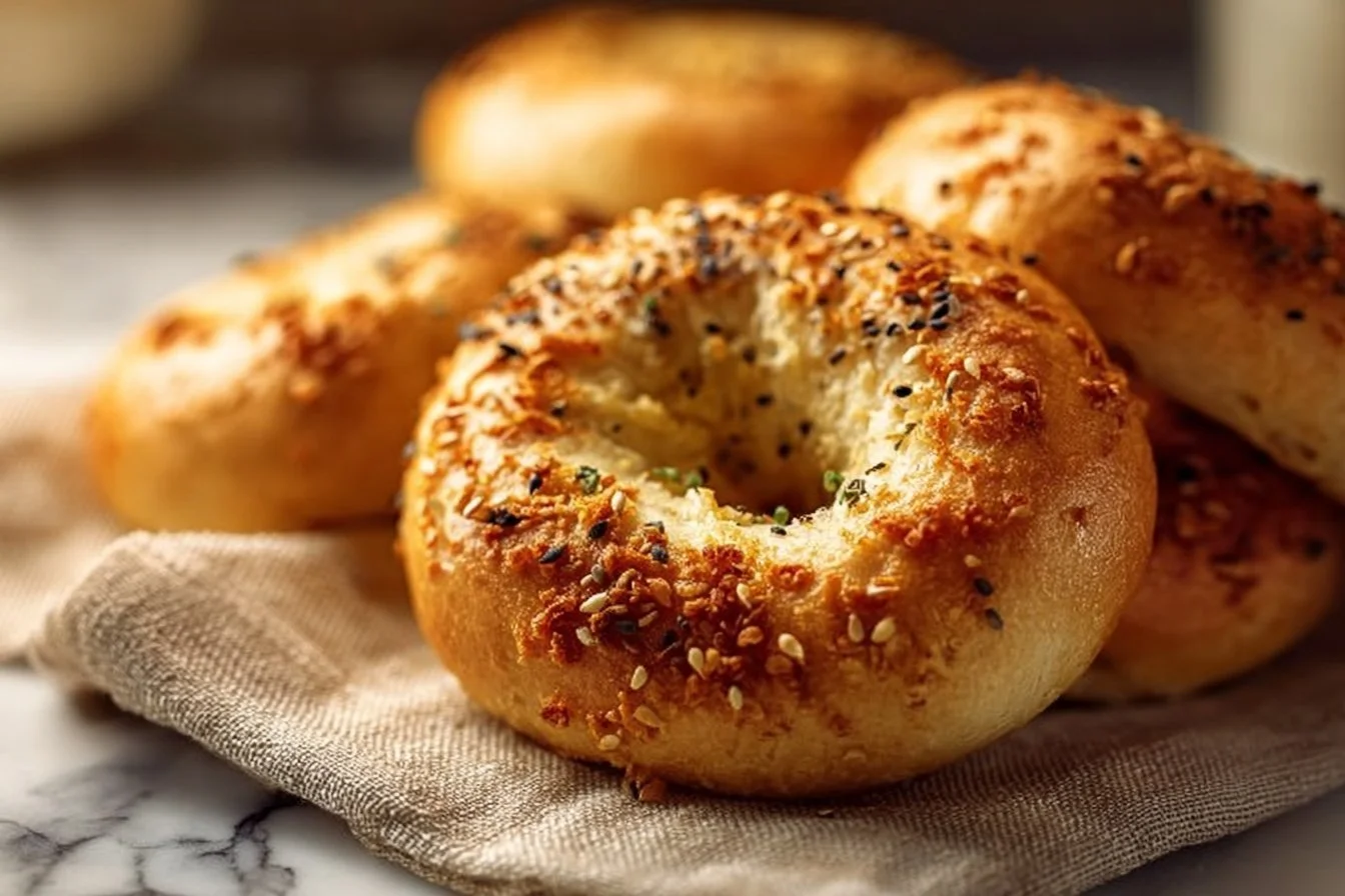 Simple Sourdough Discard Protein Bagels sourdough bagels Simple Sourdough Discard Protein Bagels