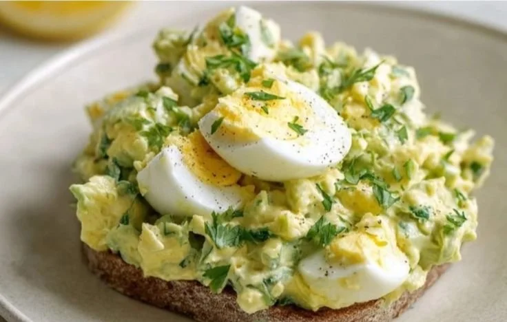 Simple & Zesty Mediterranean Avocado Egg Salad