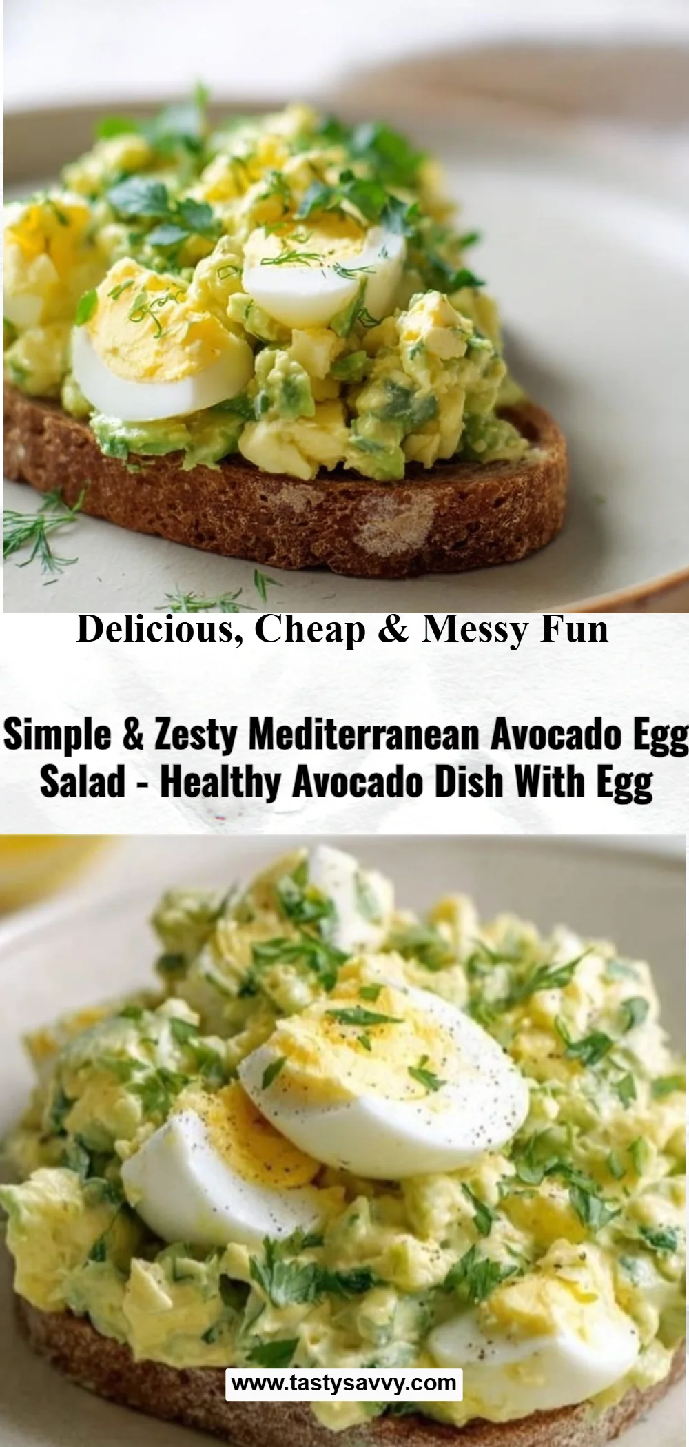 Simple & Zesty Mediterranean Avocado Egg Salad