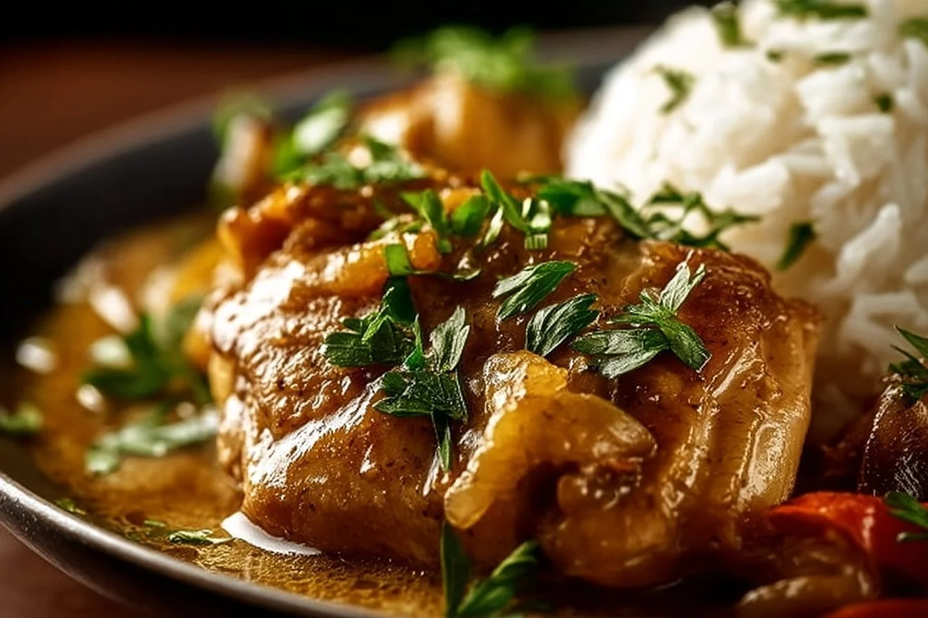 Slow Cooker Chicken chicken Delicious slow cooker chicken ready to serve with vegetables