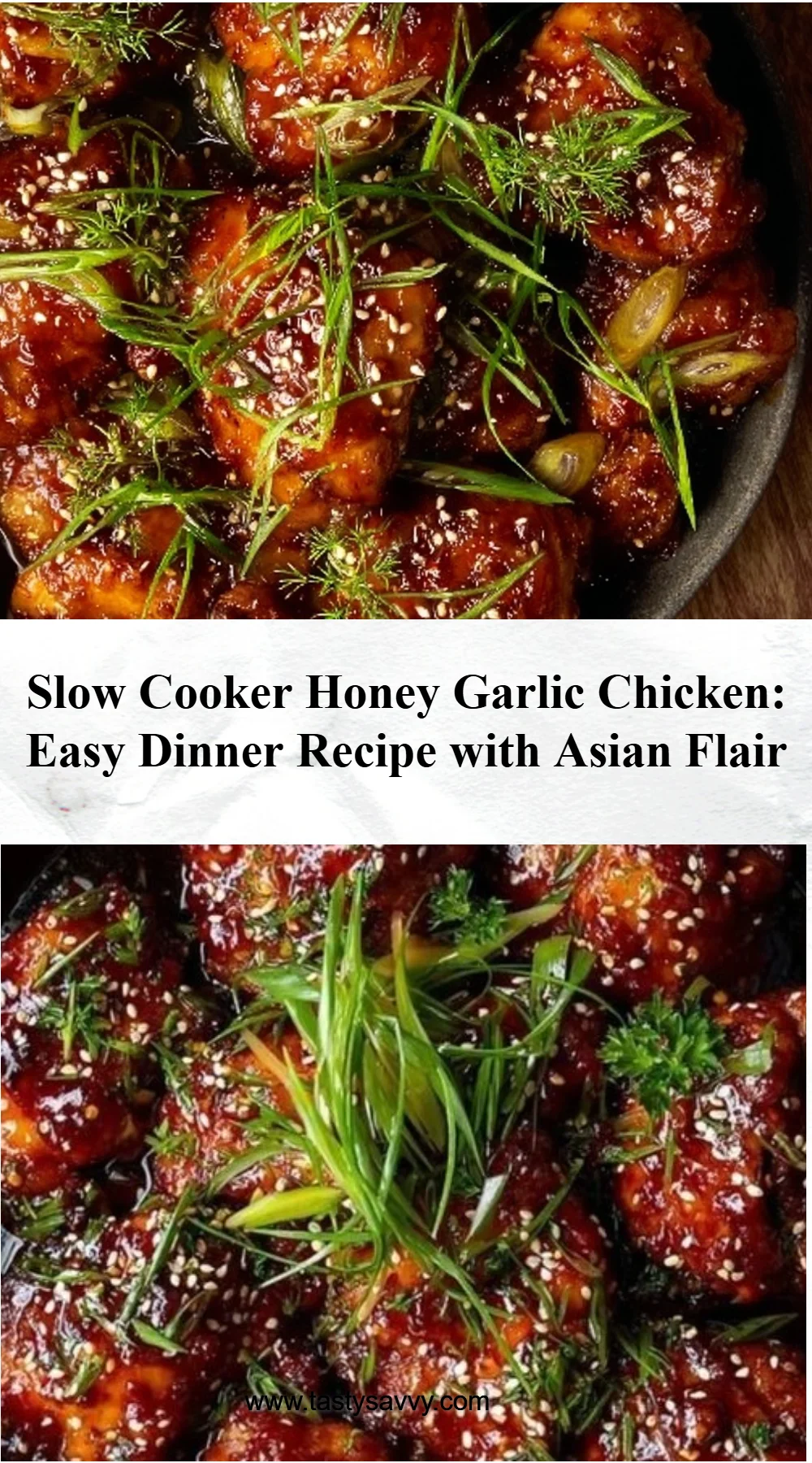 Slow Cooker Honey Garlic Chicken
