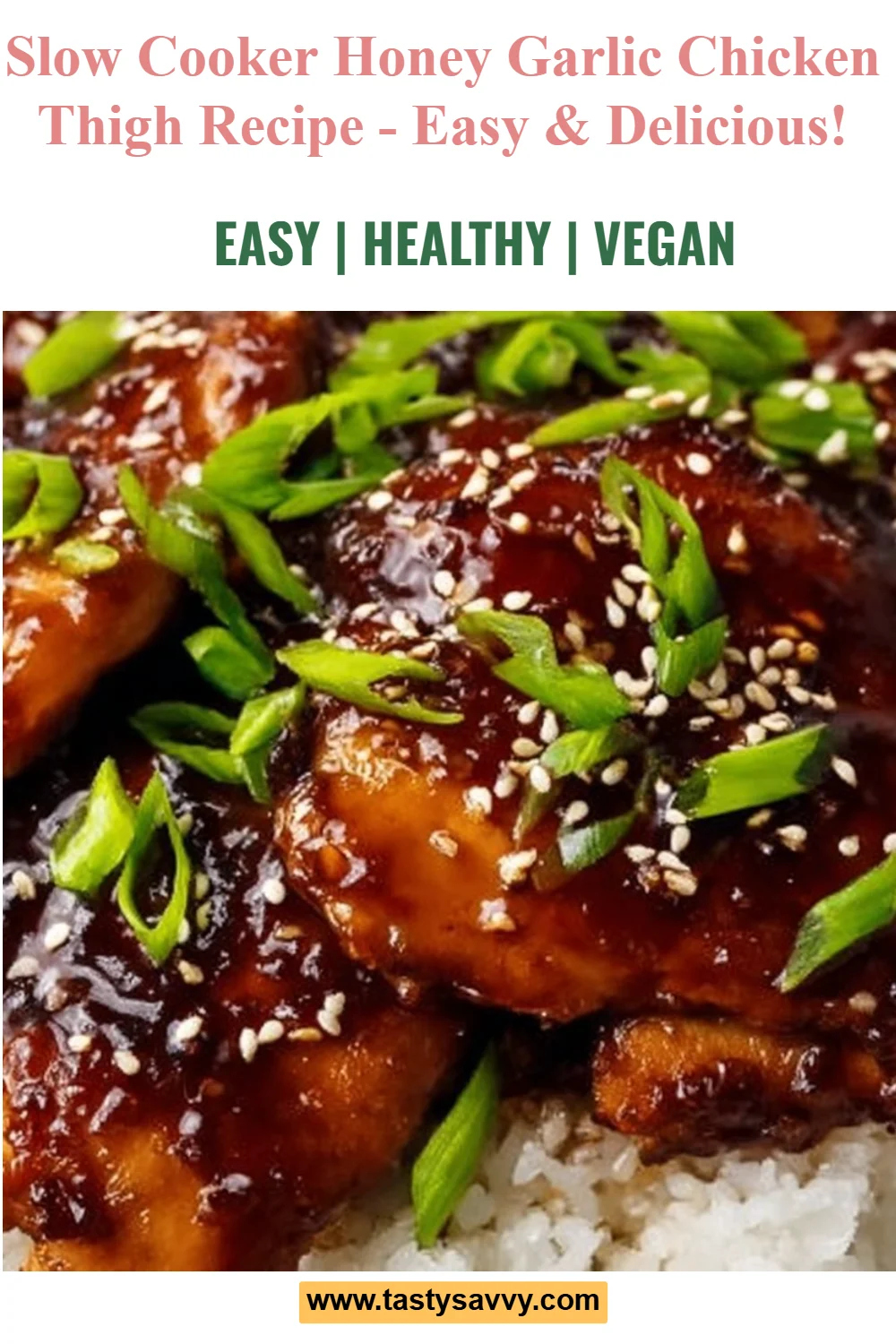 Slow Cooker Honey Garlic Chicken