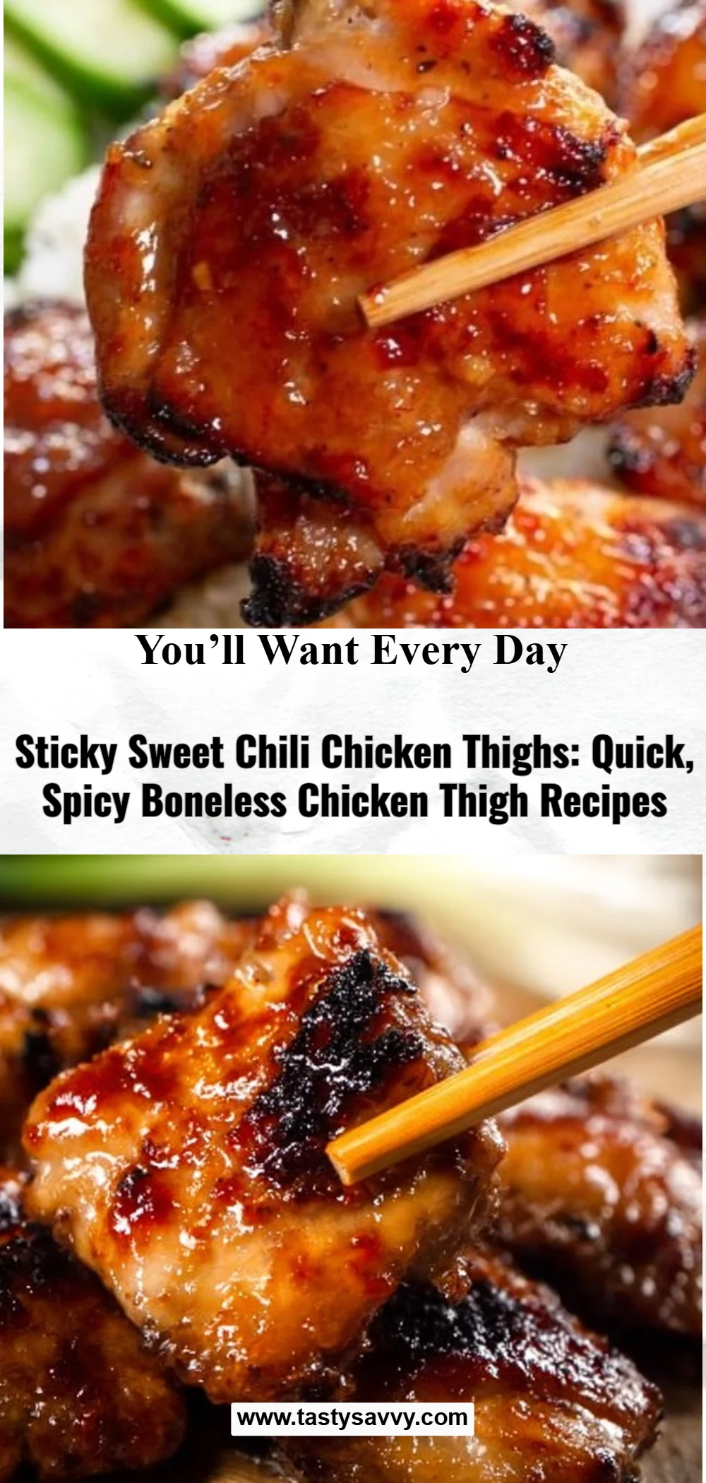 Sticky Sweet Chili Chicken Thighs