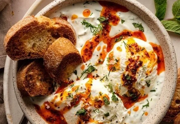 Turkish Eggs with Herbed Yogurt Turkish Eggs Turkish Eggs with Herbed Yogurt