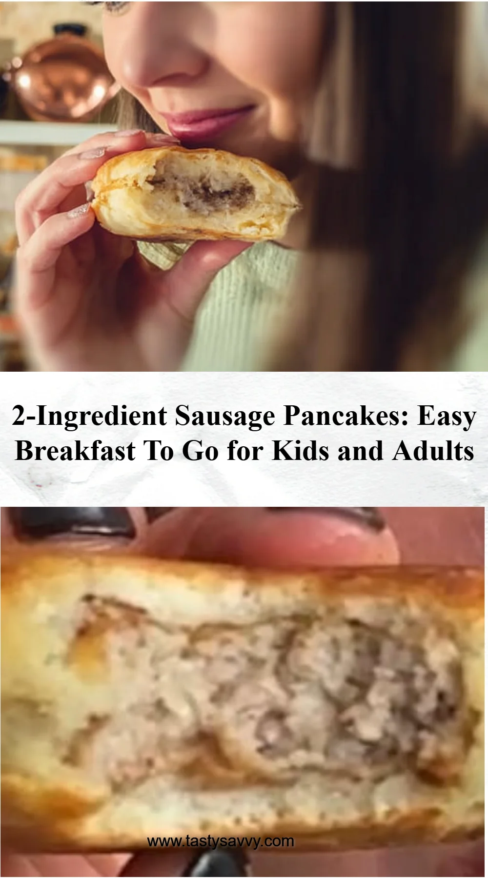 2-Ingredient Sausage Pancakes