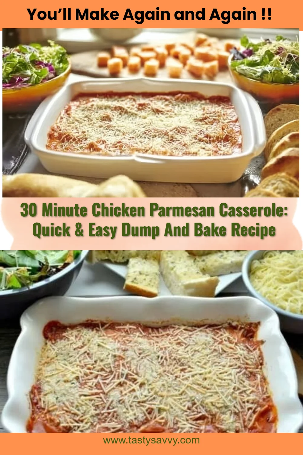 30 Minute Chicken Parmesan Casserole