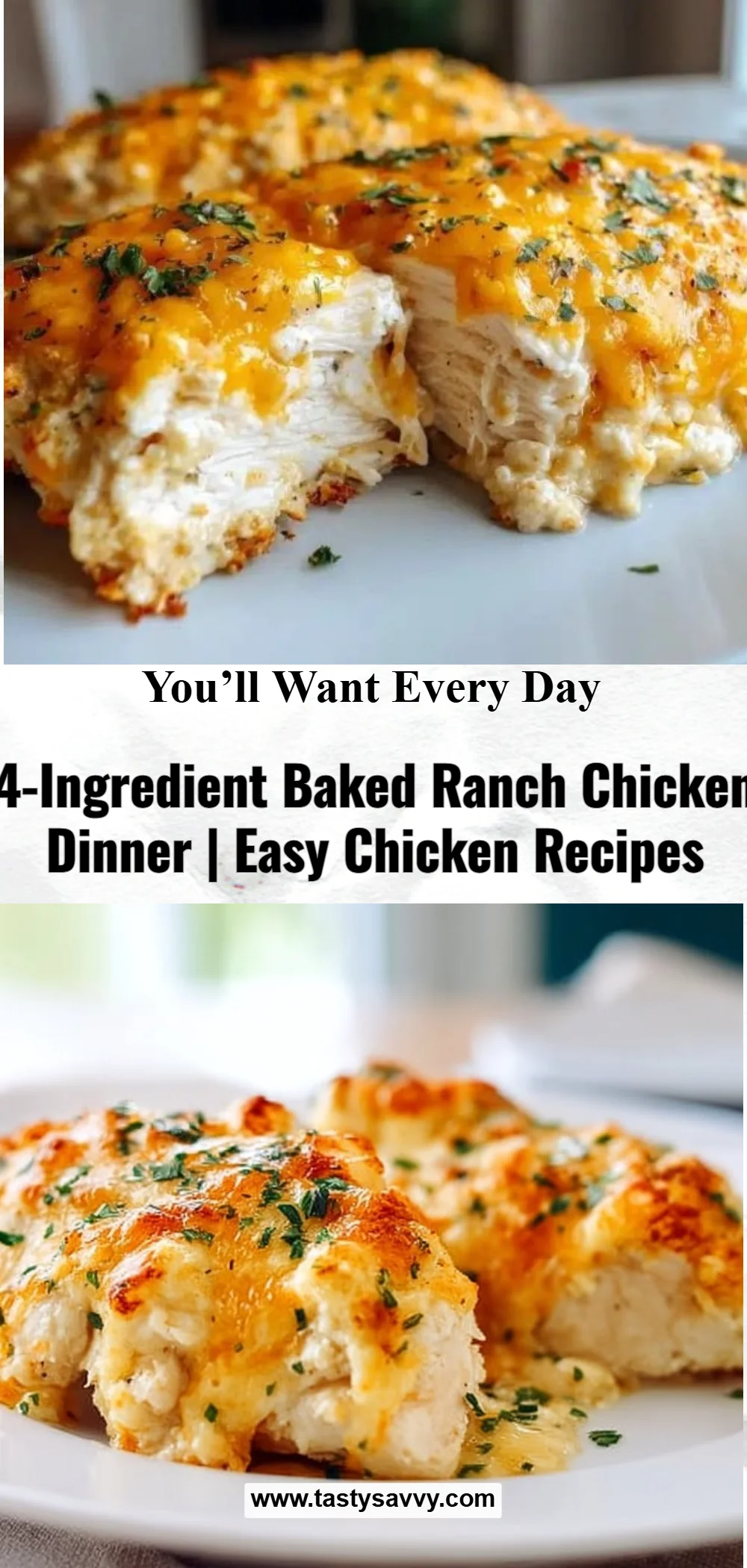 4-Ingredient Ranch Chicken Bake Ranch Chicken 4-Ingredient Ranch Chicken Bake
