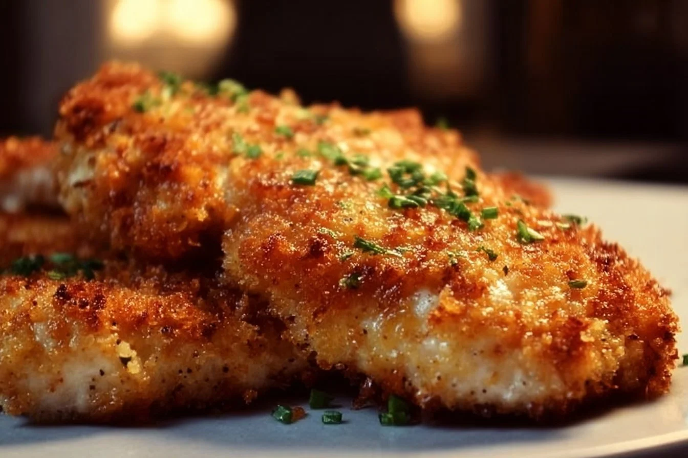 Air Fryer Parmesan Crusted Chicken, crispy and flavorful dish.