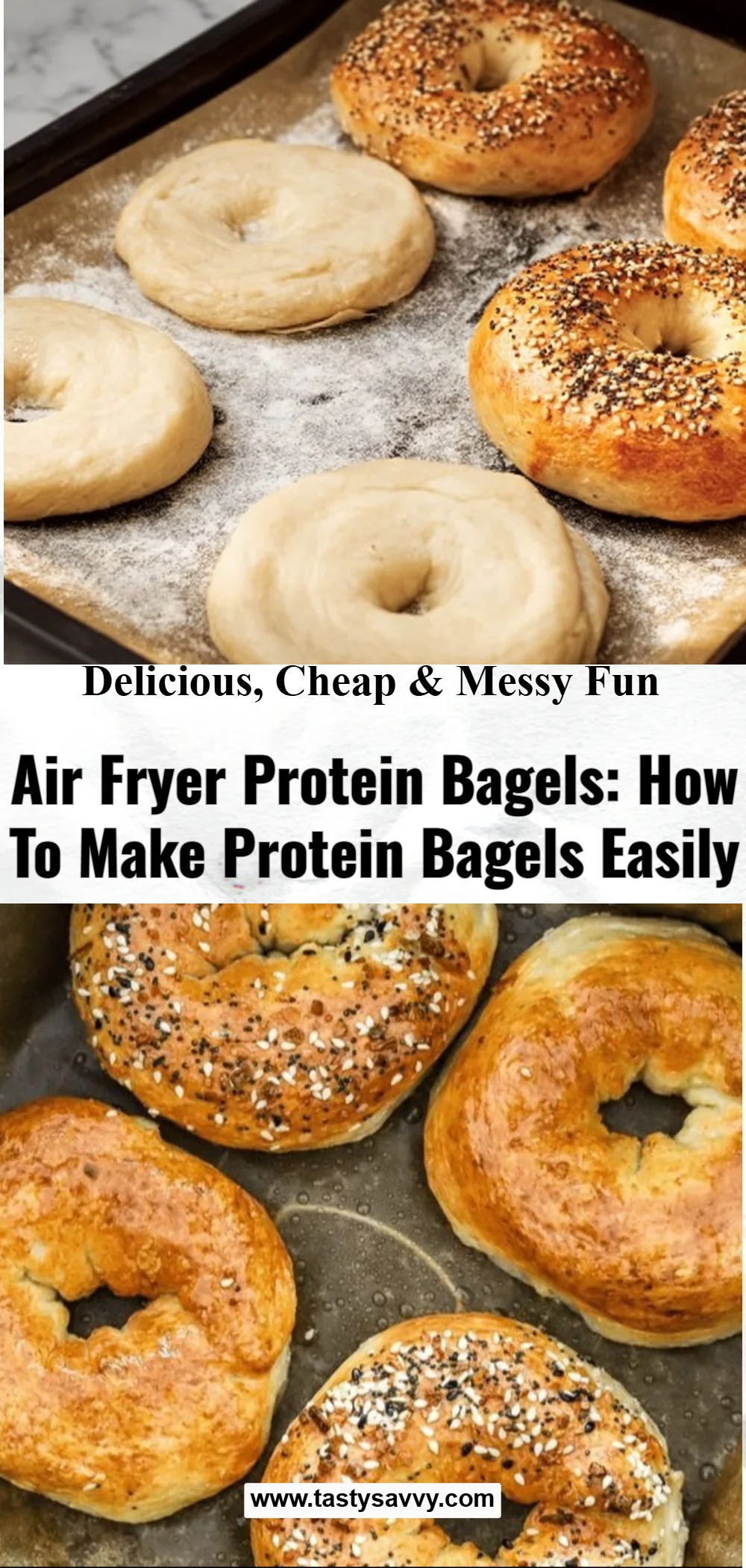 Air Fryer Protein Bagels