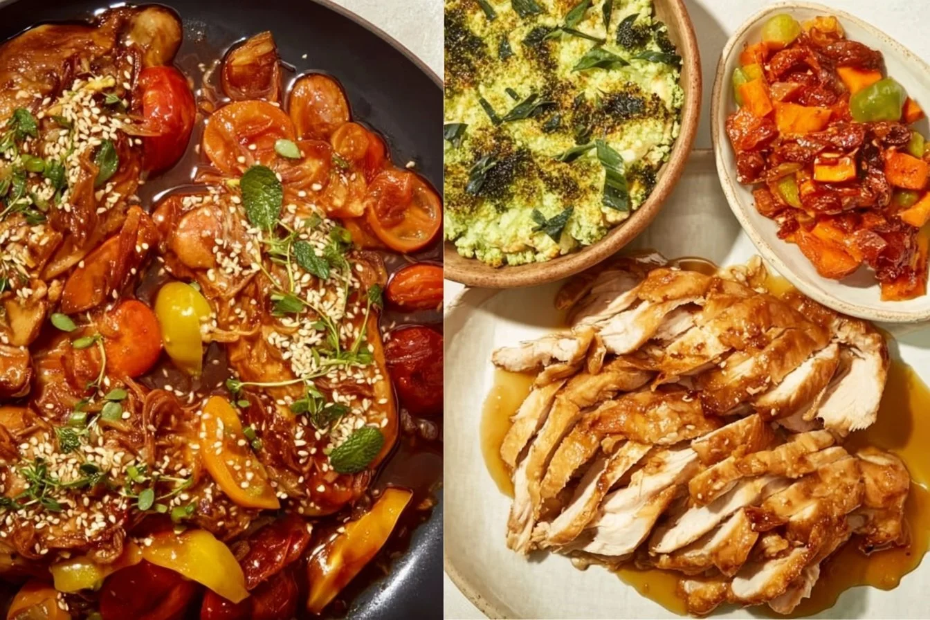 Baked Boneless Chicken Breasts baked chicken Baked boneless chicken breasts served with herbs and spices