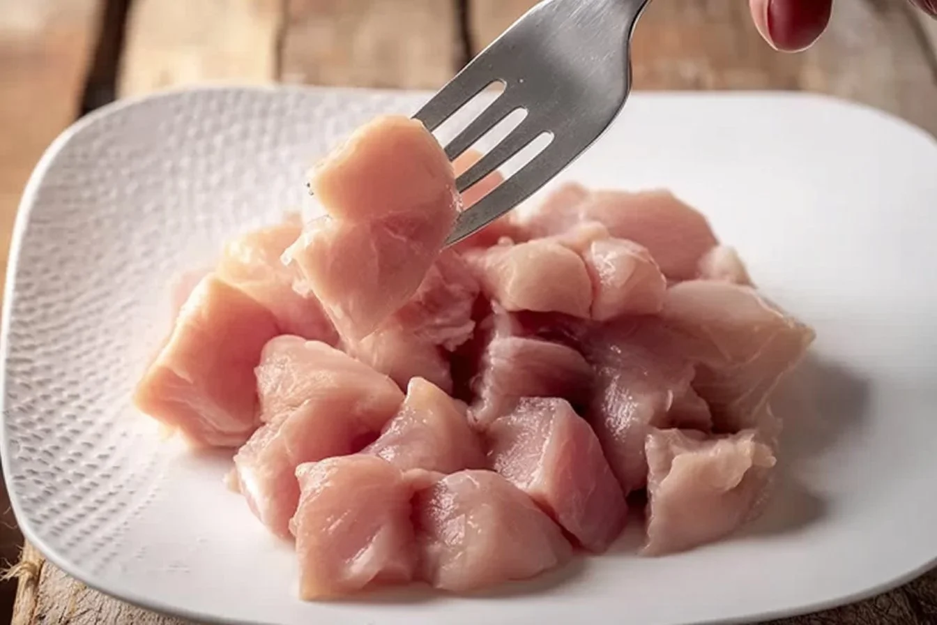 Delicious baked chicken bites ready to serve on a plate