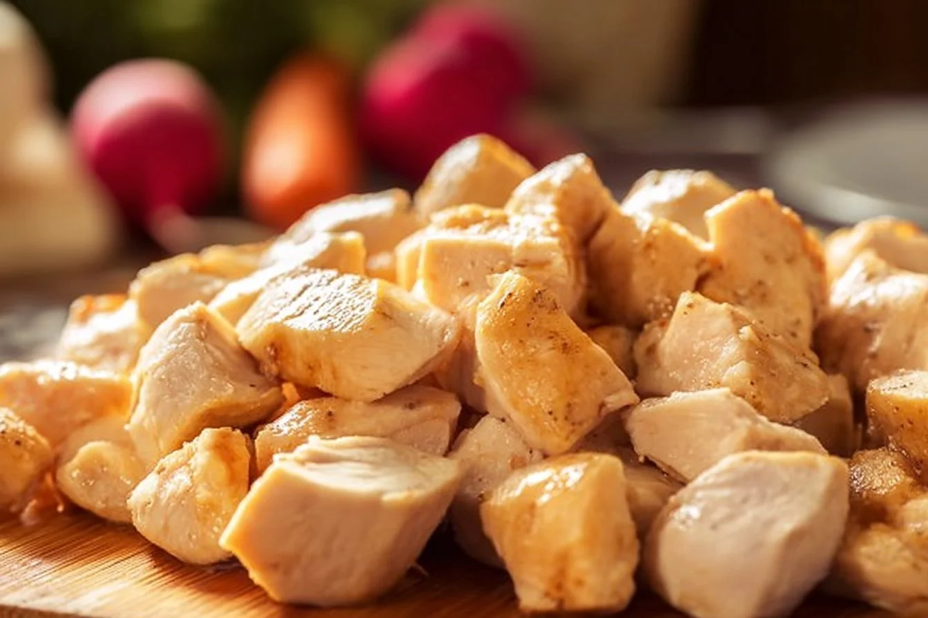 Delicious baked chicken breasts seasoned and cooked to perfection